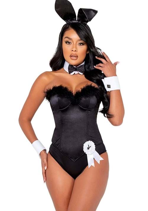 Playboy Black Boudoir Bunny Costume for Women 4 Playboy Black Boudoir Bunny Costume for Women