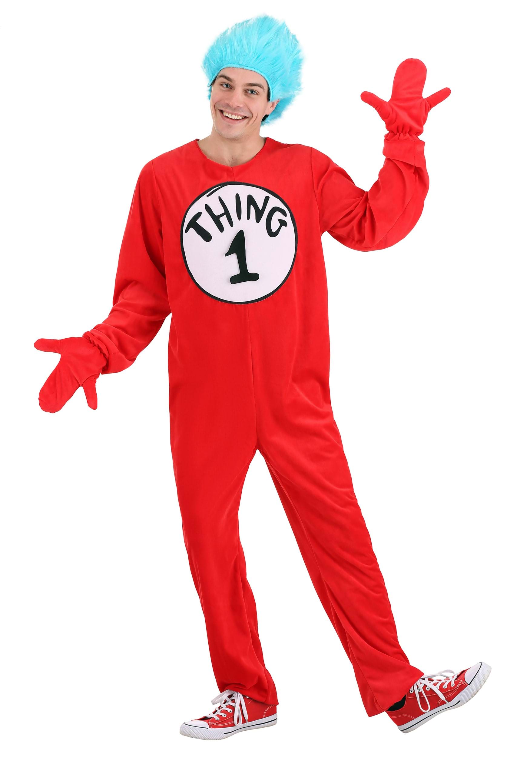 Thing 1 and Thing 2 Adult Costume 2 Thing 1 and Thing 2 Adult Costume