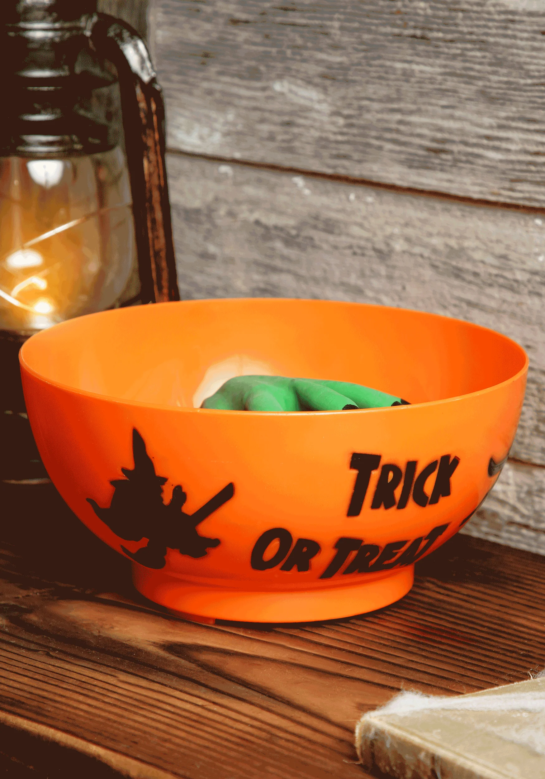 7.5-Inch Animated Monster Hand Treat Bowl Decoration