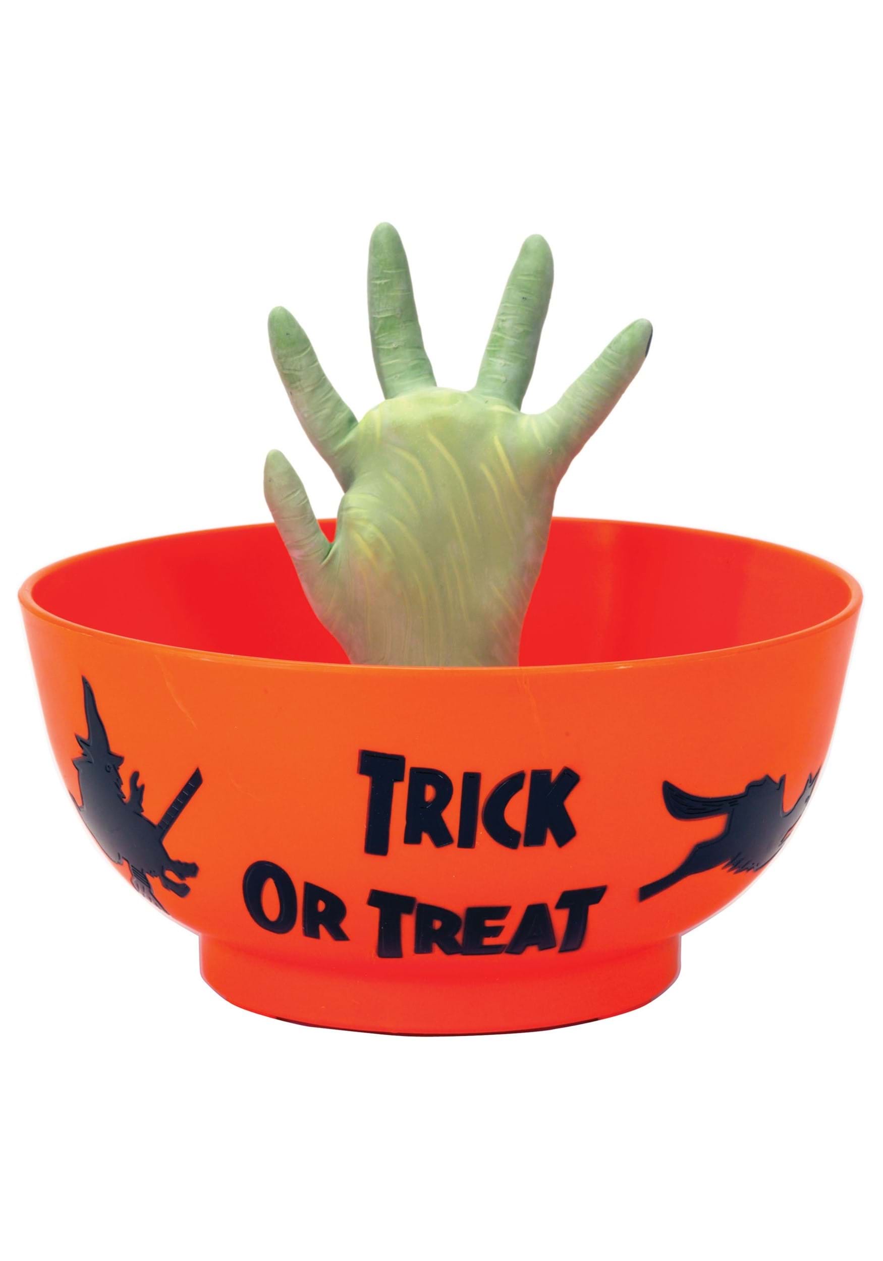 7.5-Inch Animated Monster Hand Treat Bowl Decoration