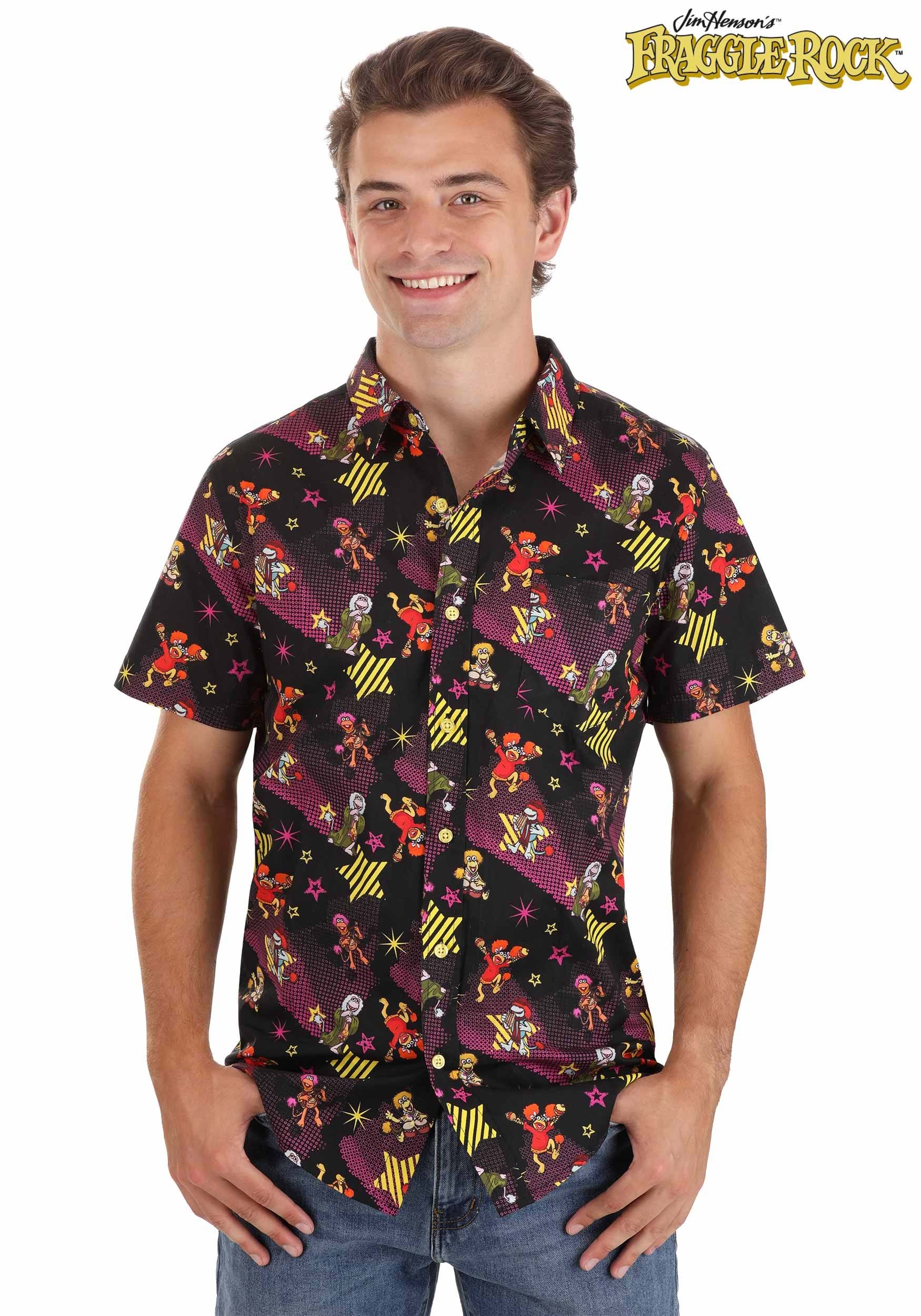 Getting Down in Fraggle Rock Button Up Adult Shirt