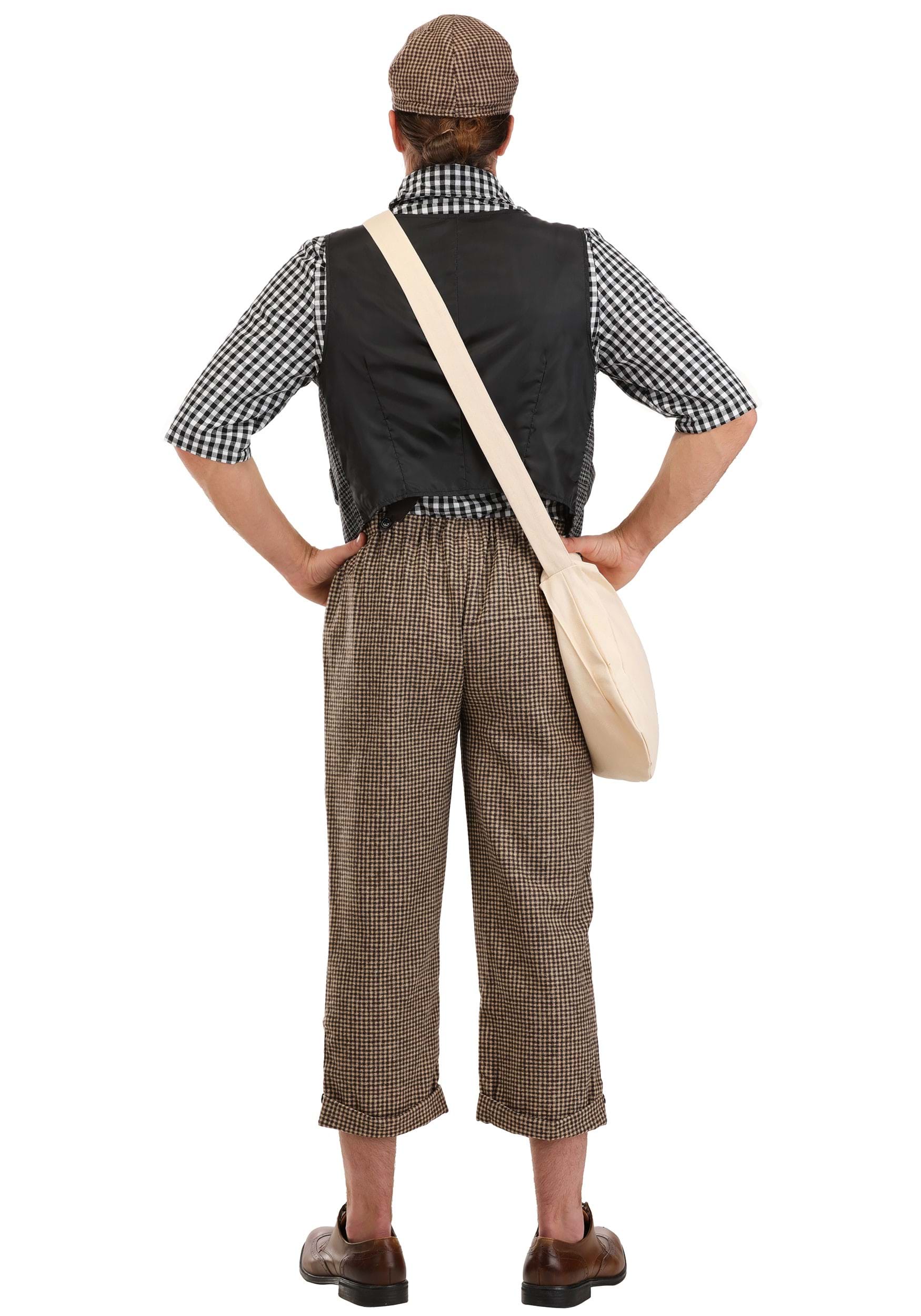 Men's 20's Newsie Costume