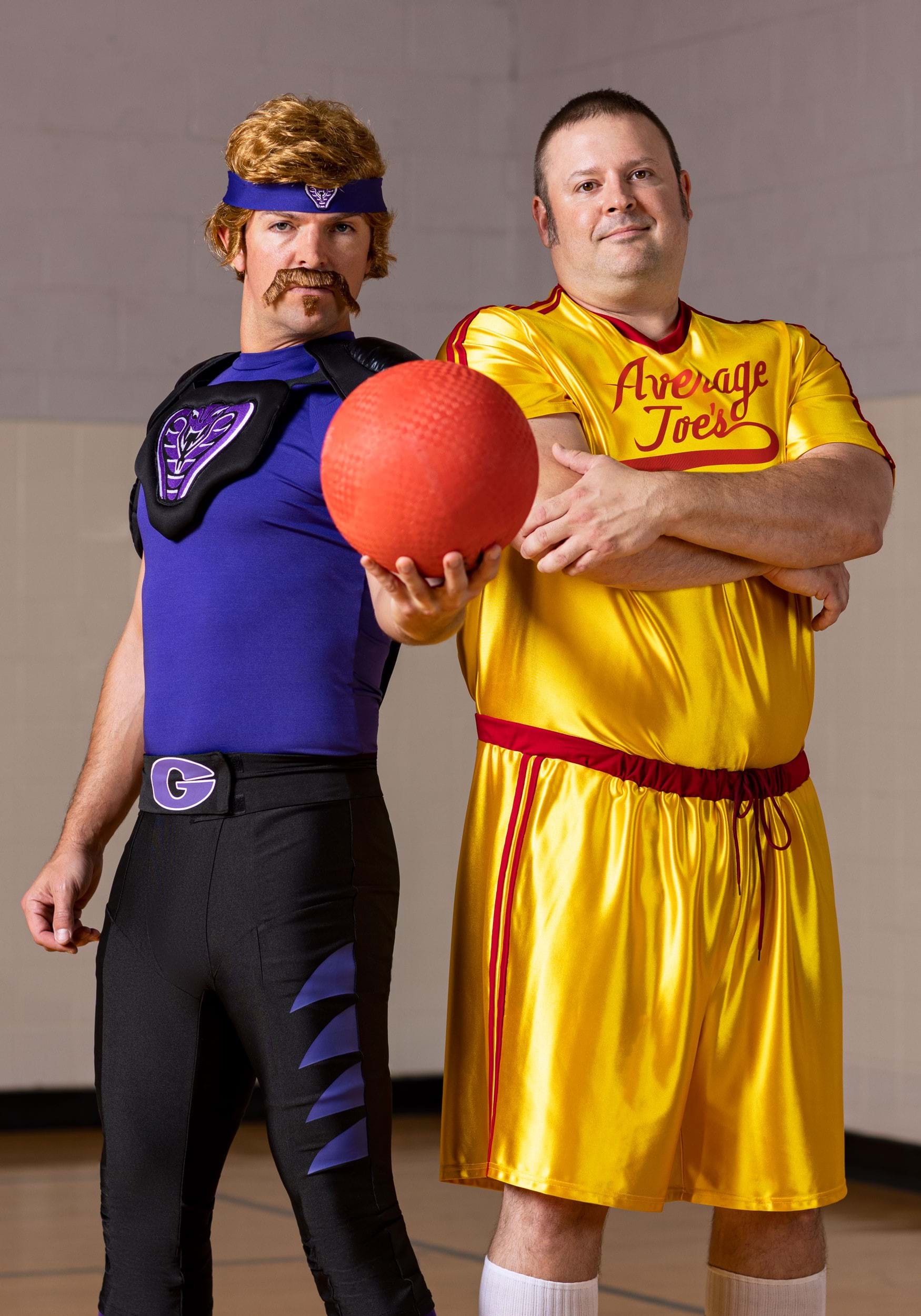 Dodgeball White Goodman Wig and Mustache Costume Kit