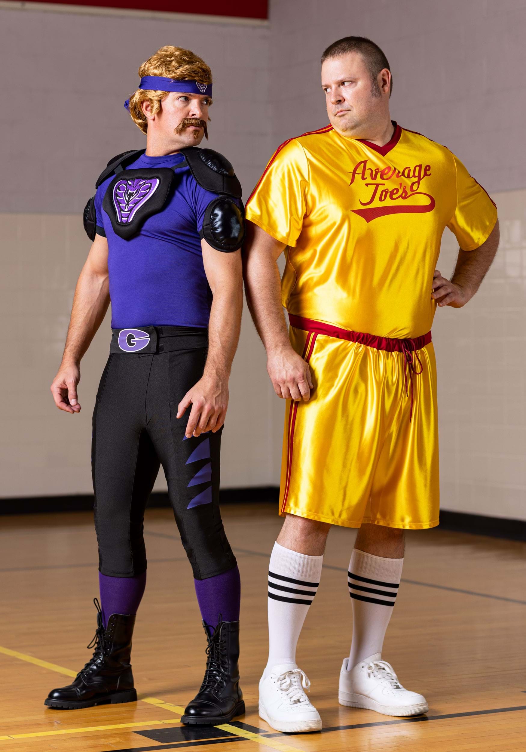 Dodgeball White Goodman Wig and Mustache Costume Kit