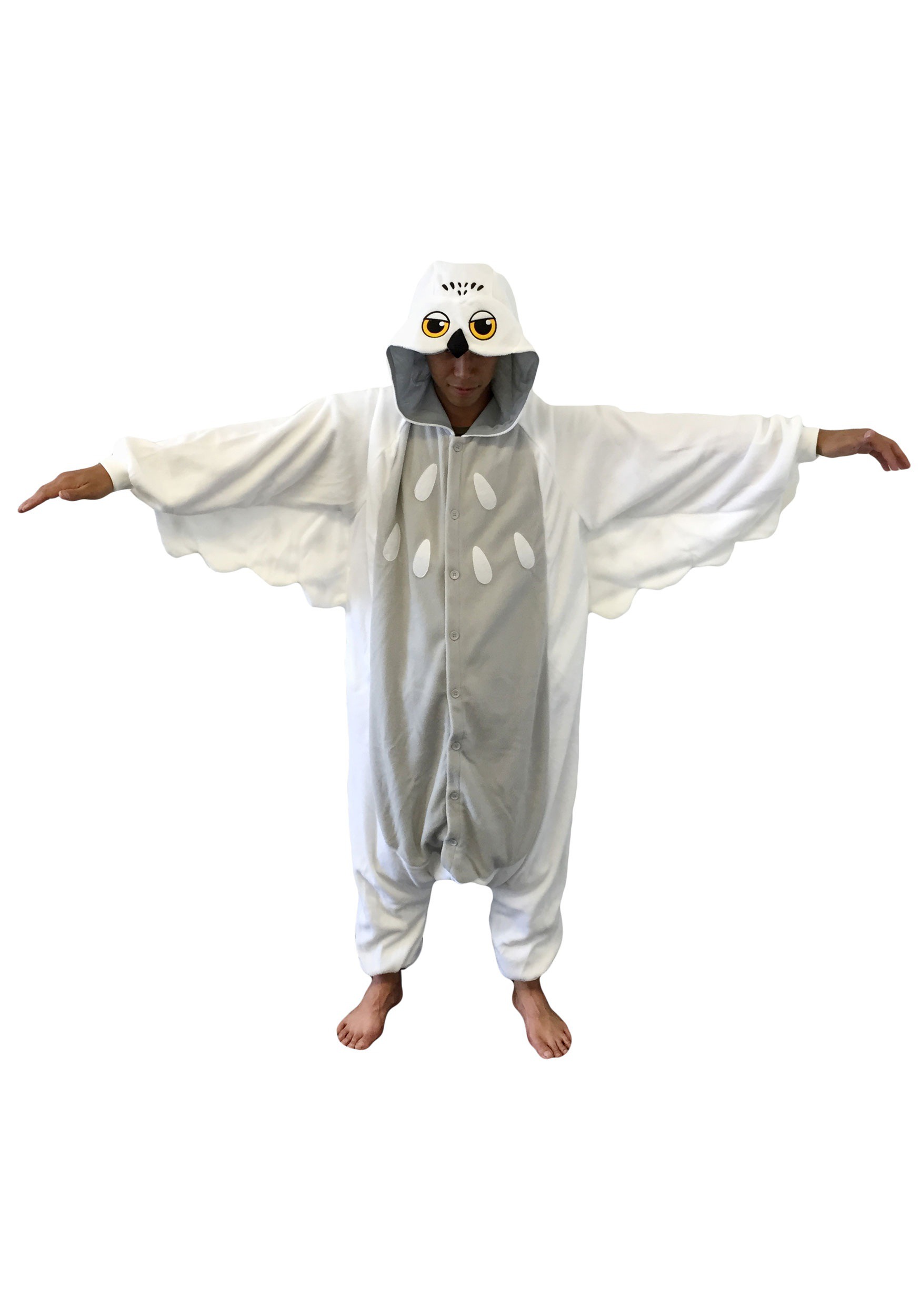 Snowy Owl Pajama Costume for Adults 1 Snowy Owl Pajama Costume for Adults