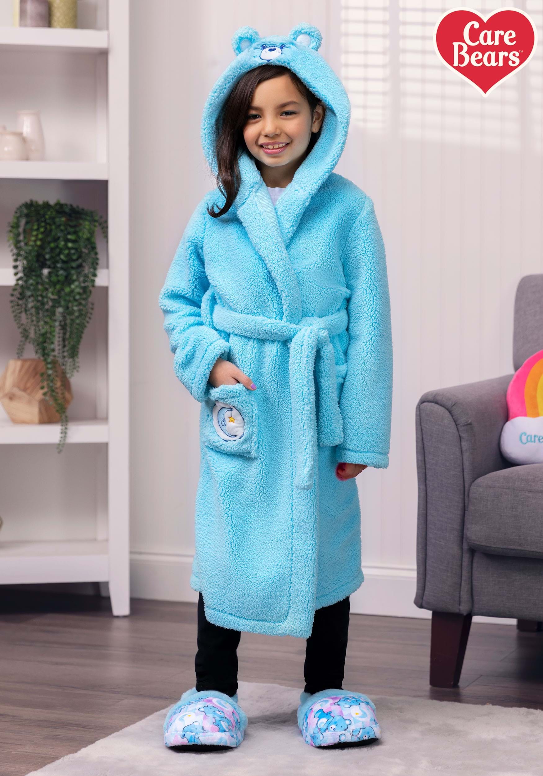 Care Bears Bedtime Bear Hooded Robe for Kids 1 Care Bears Bedtime Bear Hooded Robe for Kids
