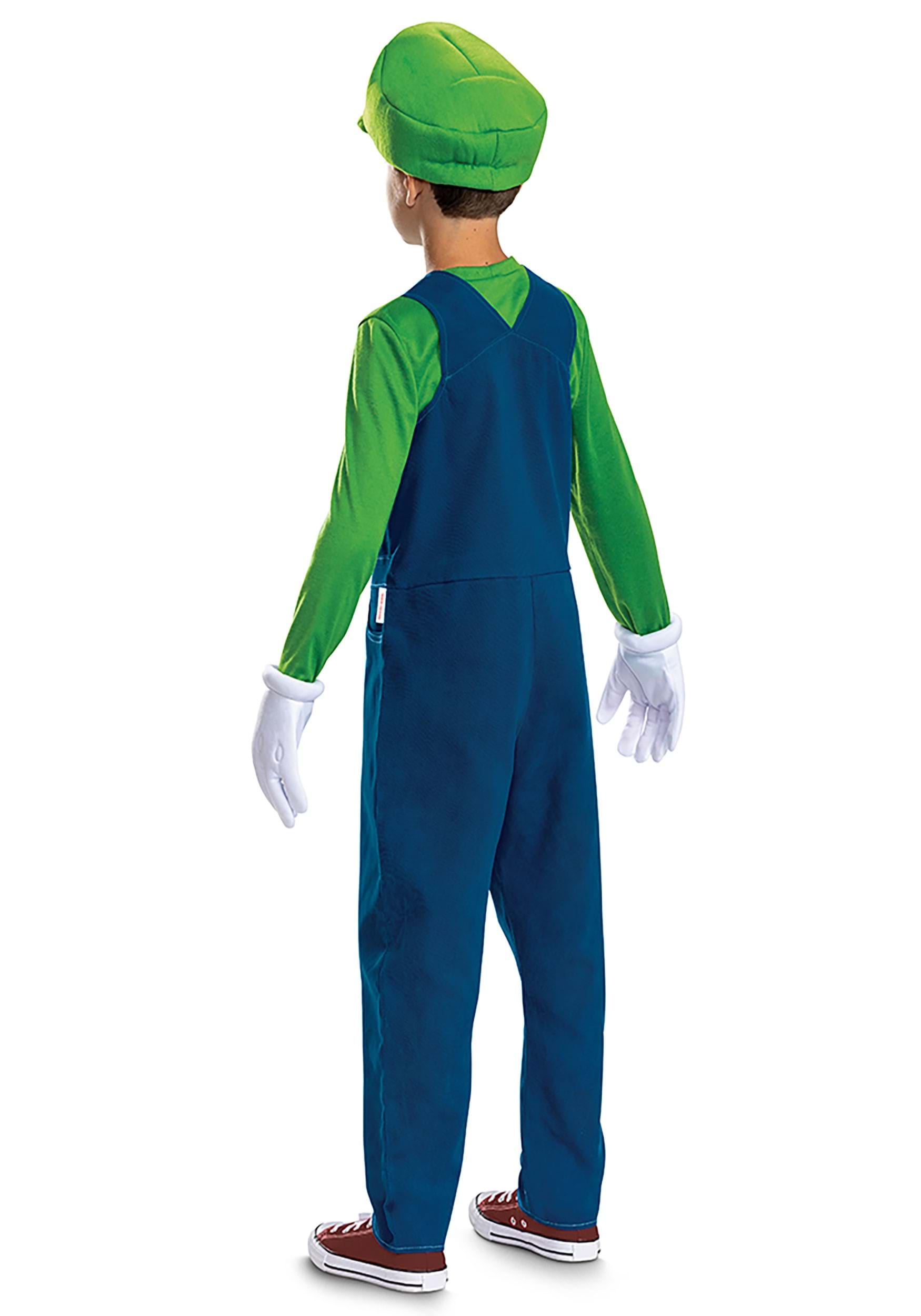 Super Mario Bros Kid's Premium Luigi Costume