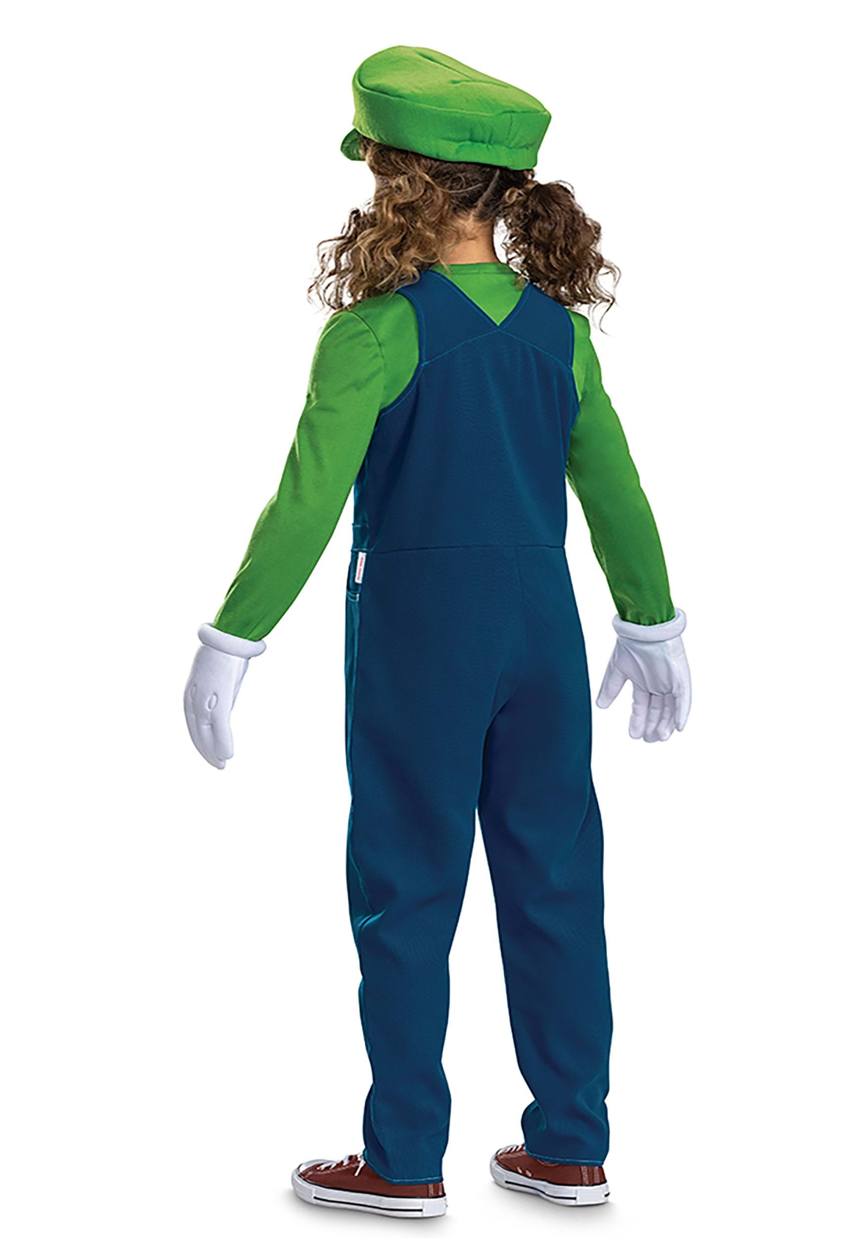 Super Mario Bros Kid's Premium Luigi Costume