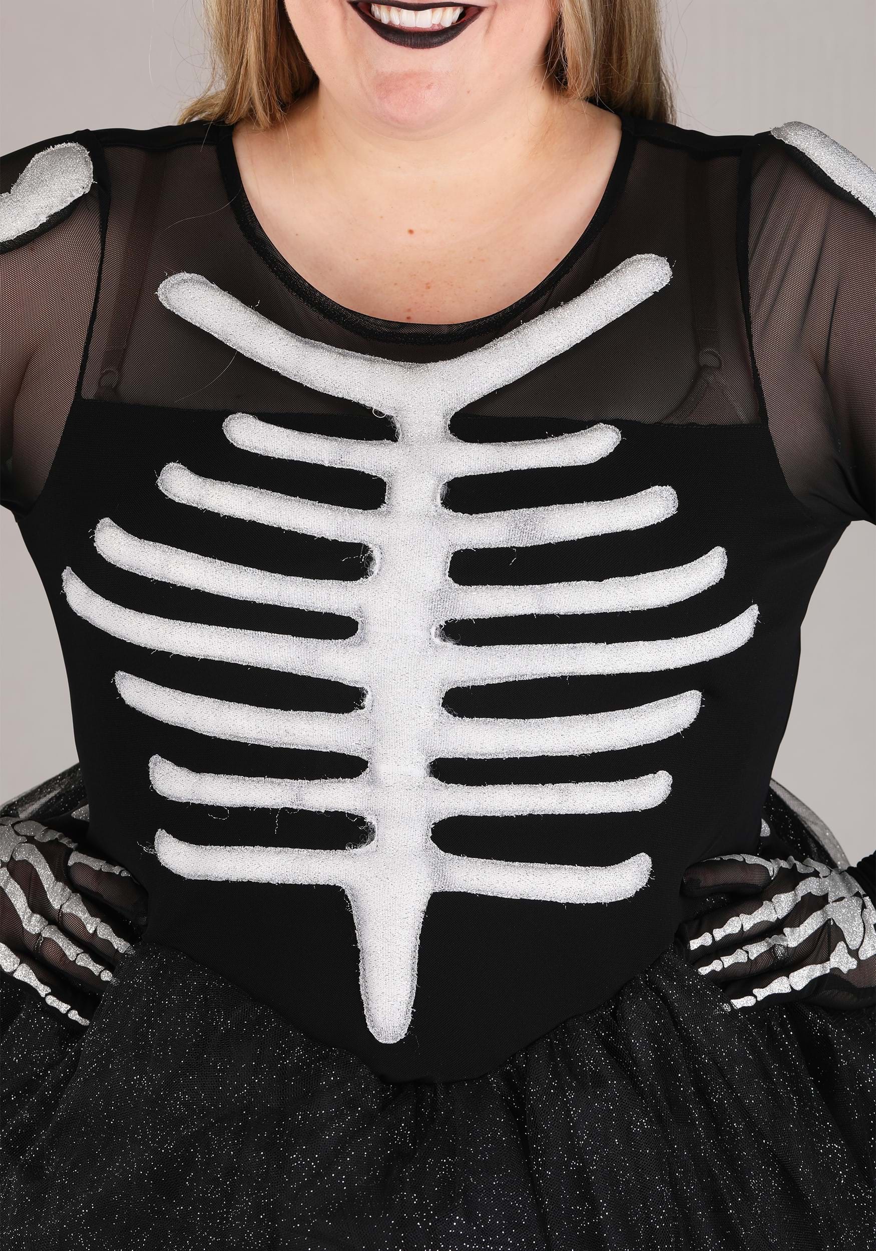 Women's Skeleton Beauty Plus Size Costume 2 Women's Skeleton Beauty Plus Size Costume
