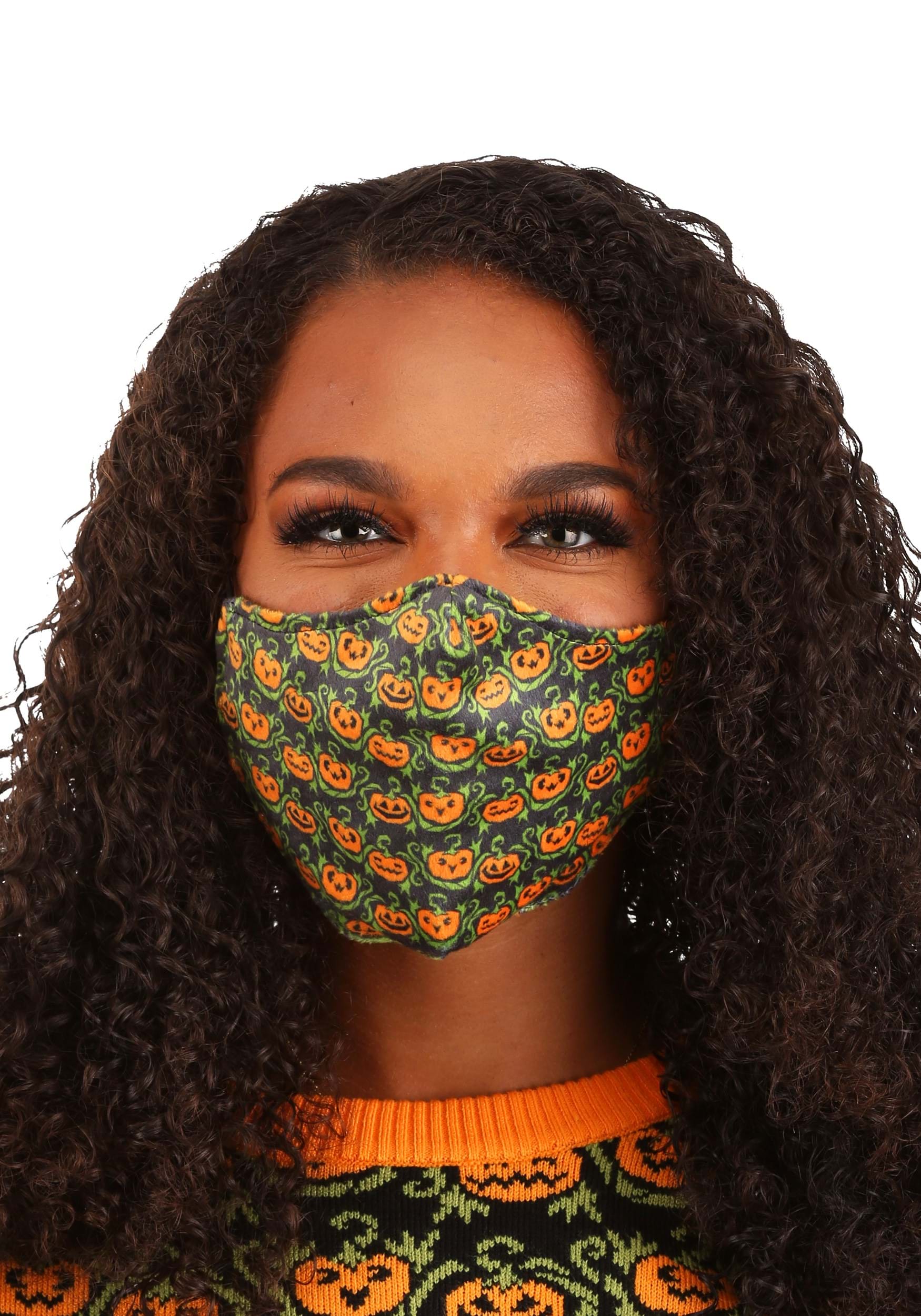 Adult Pumpkins Sublimated Face Mask