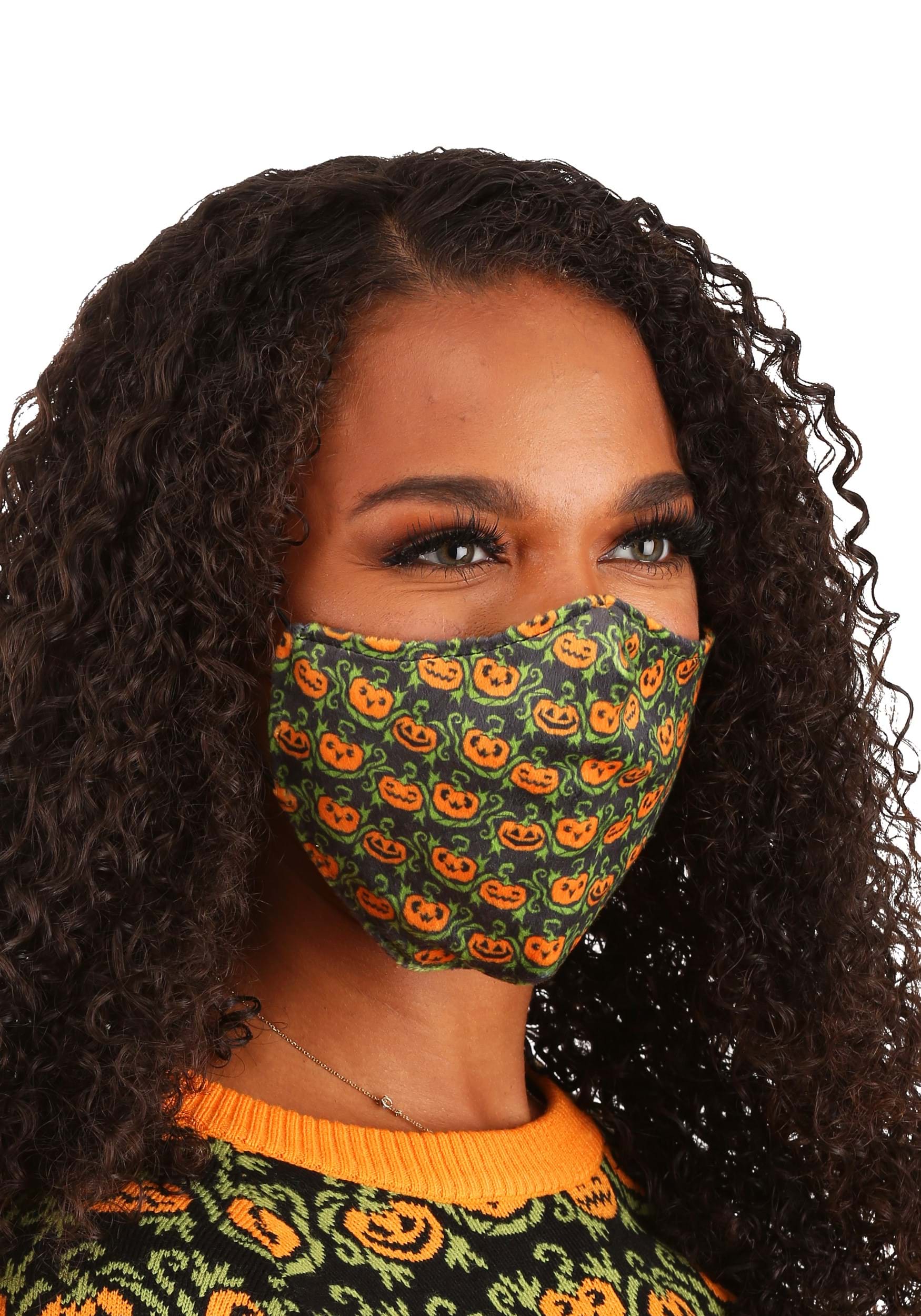 Adult Pumpkins Sublimated Face Mask