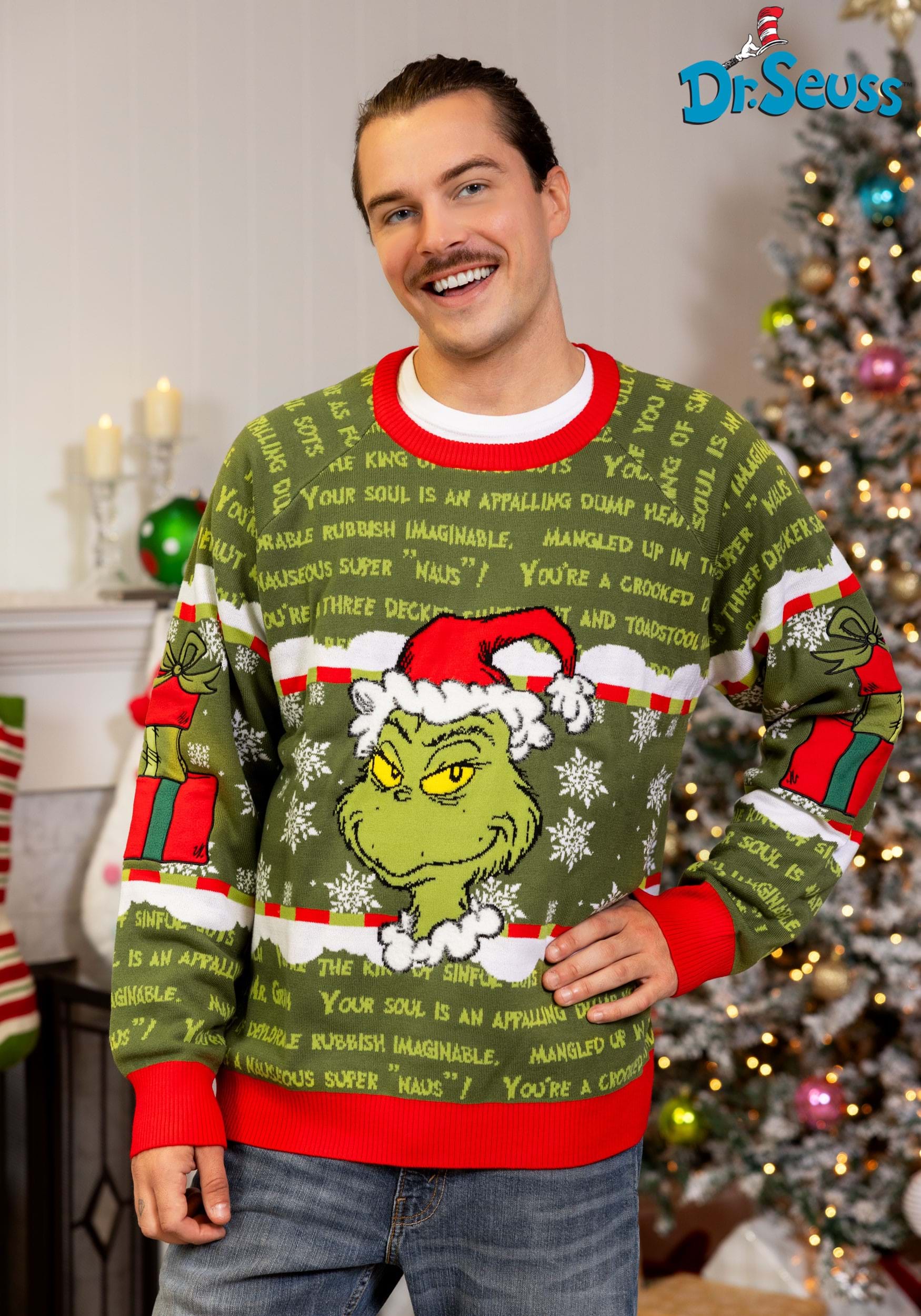 You're a Mean One Mr. Grinch Adult Sweater
