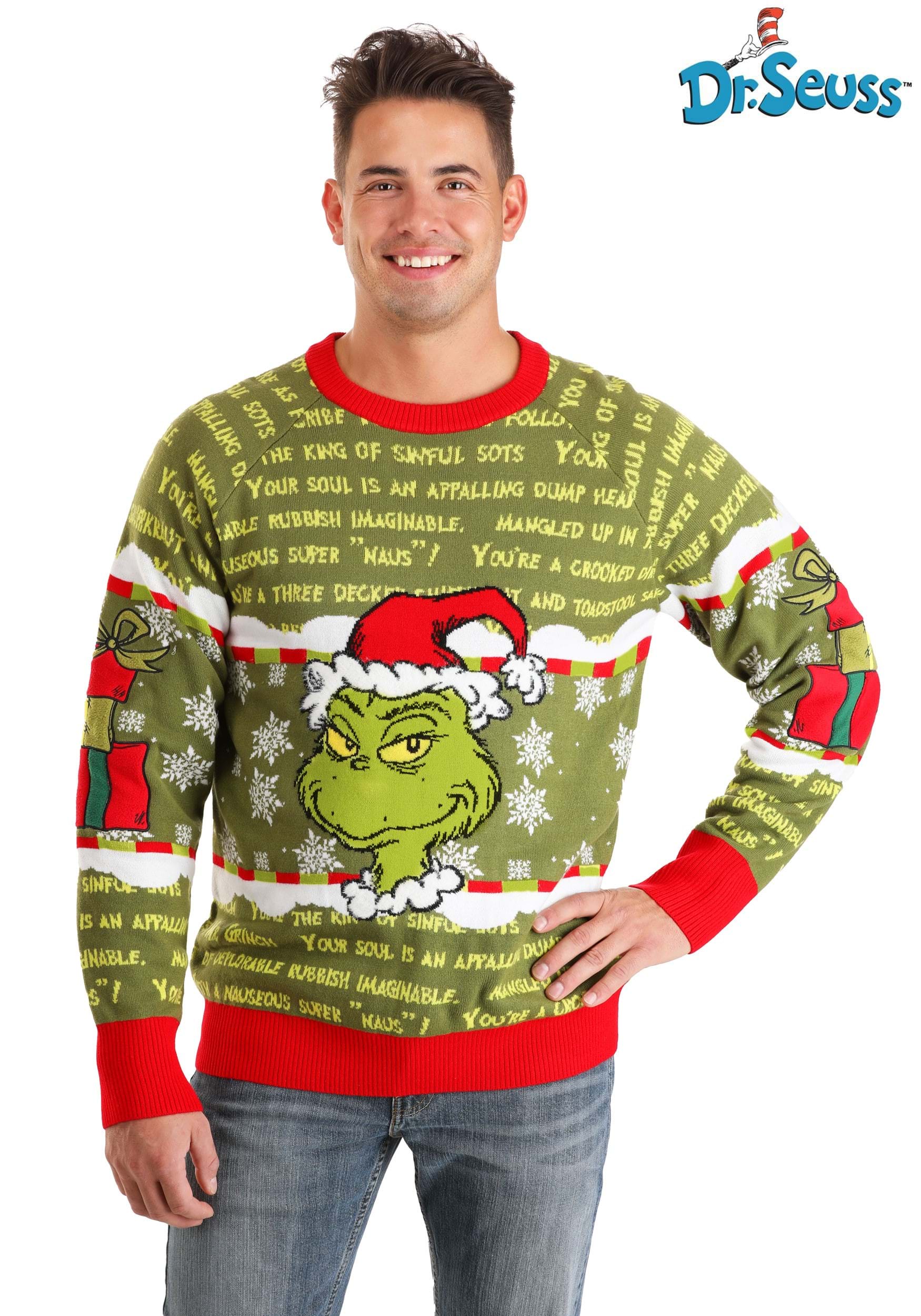 You're a Mean One Mr. Grinch Adult Sweater