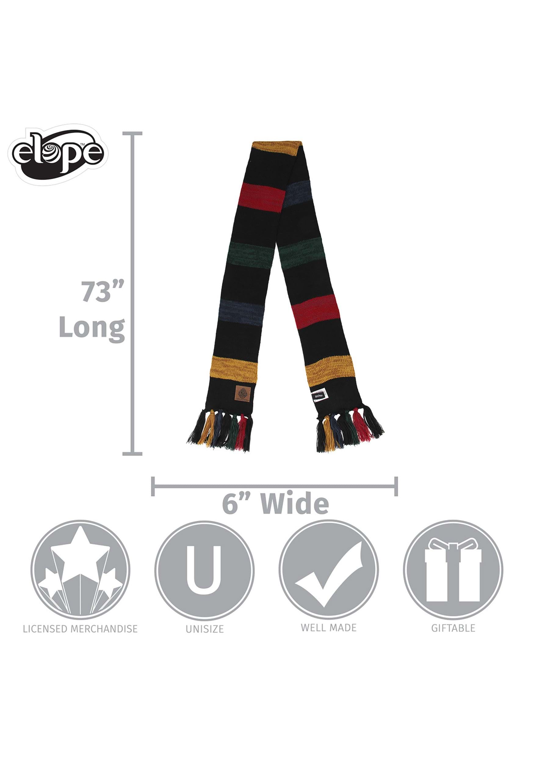 Hogwarts Heathered Knit Scarf for Adults 4 Hogwarts Heathered Knit Scarf for Adults