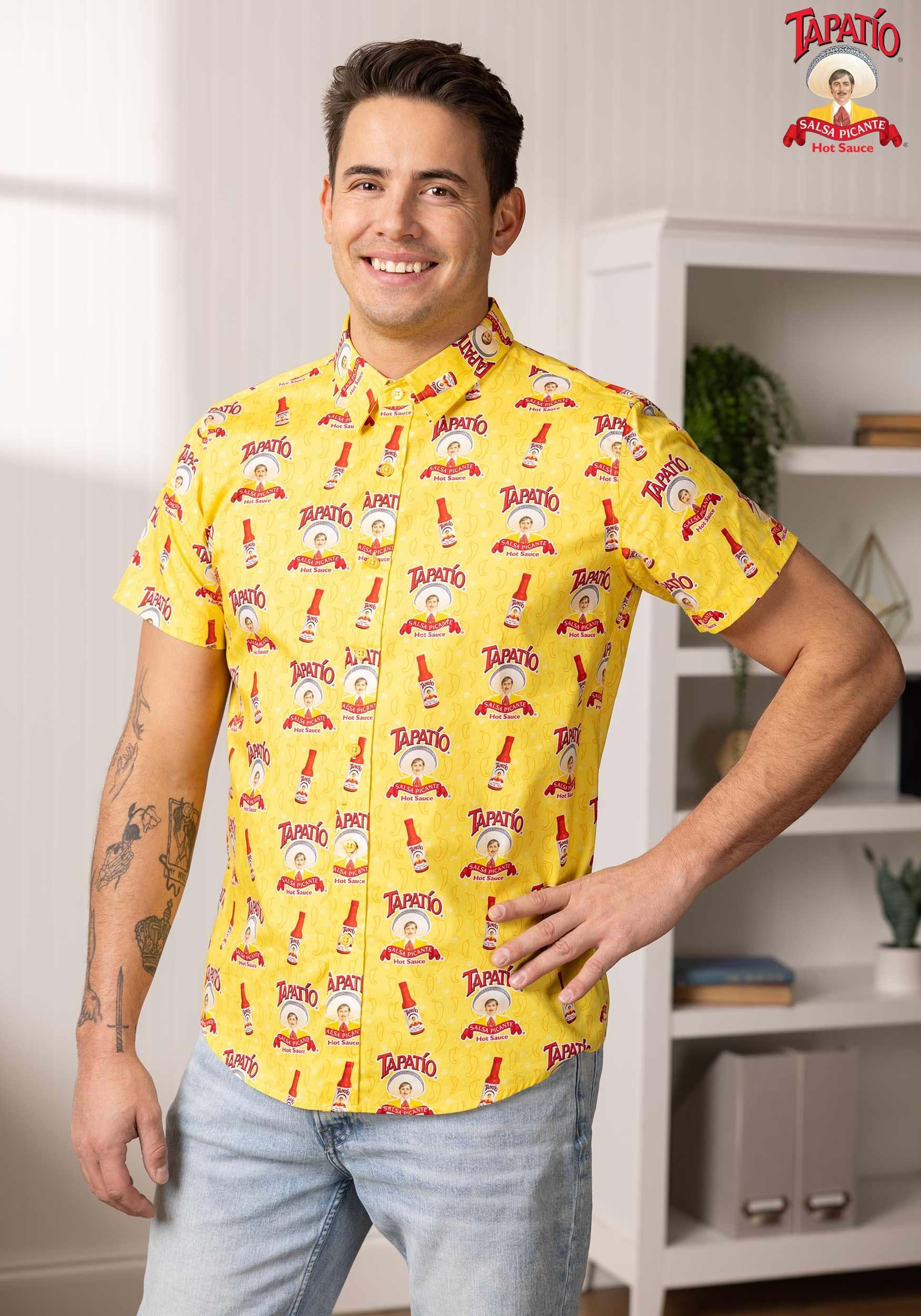 Tapatio Hot Sauce Button Up Shirt for Adults