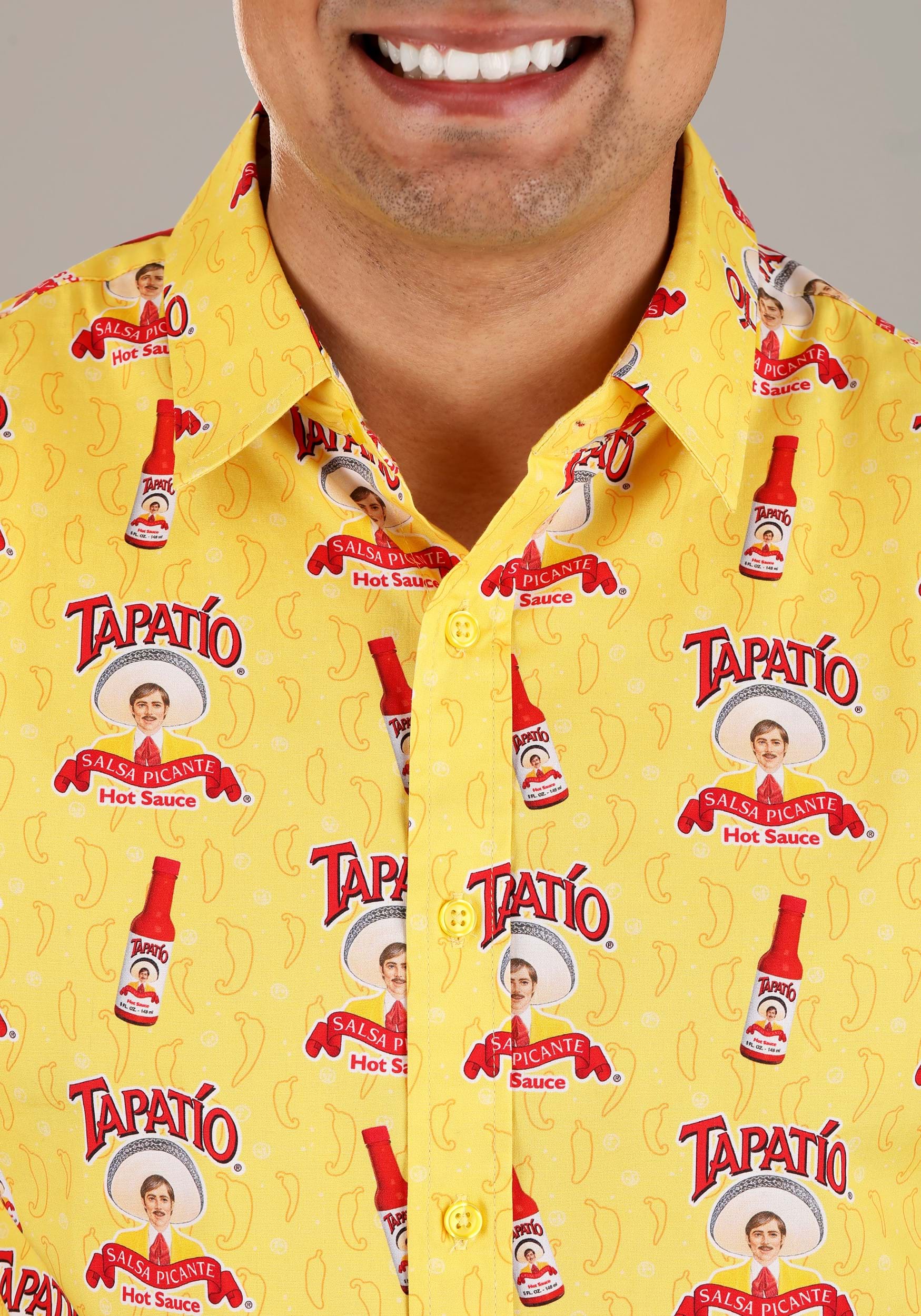 Tapatio Hot Sauce Button Up Shirt for Adults