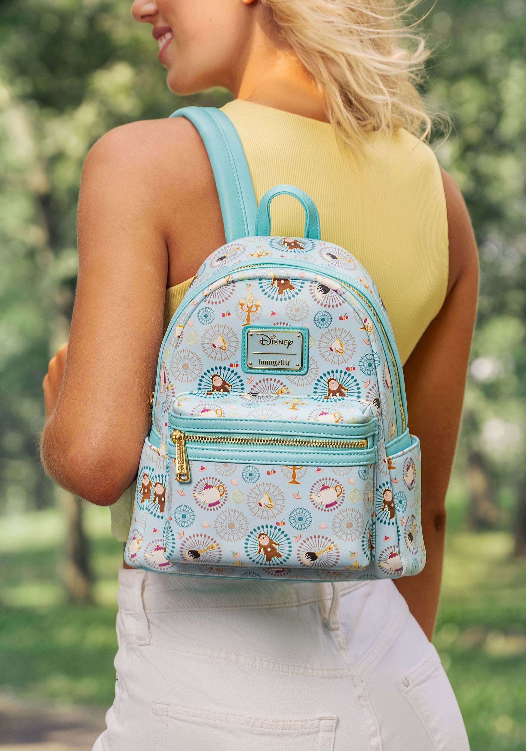 Beauty and the Beast Be Our Guest Loungefly Mini Backpack