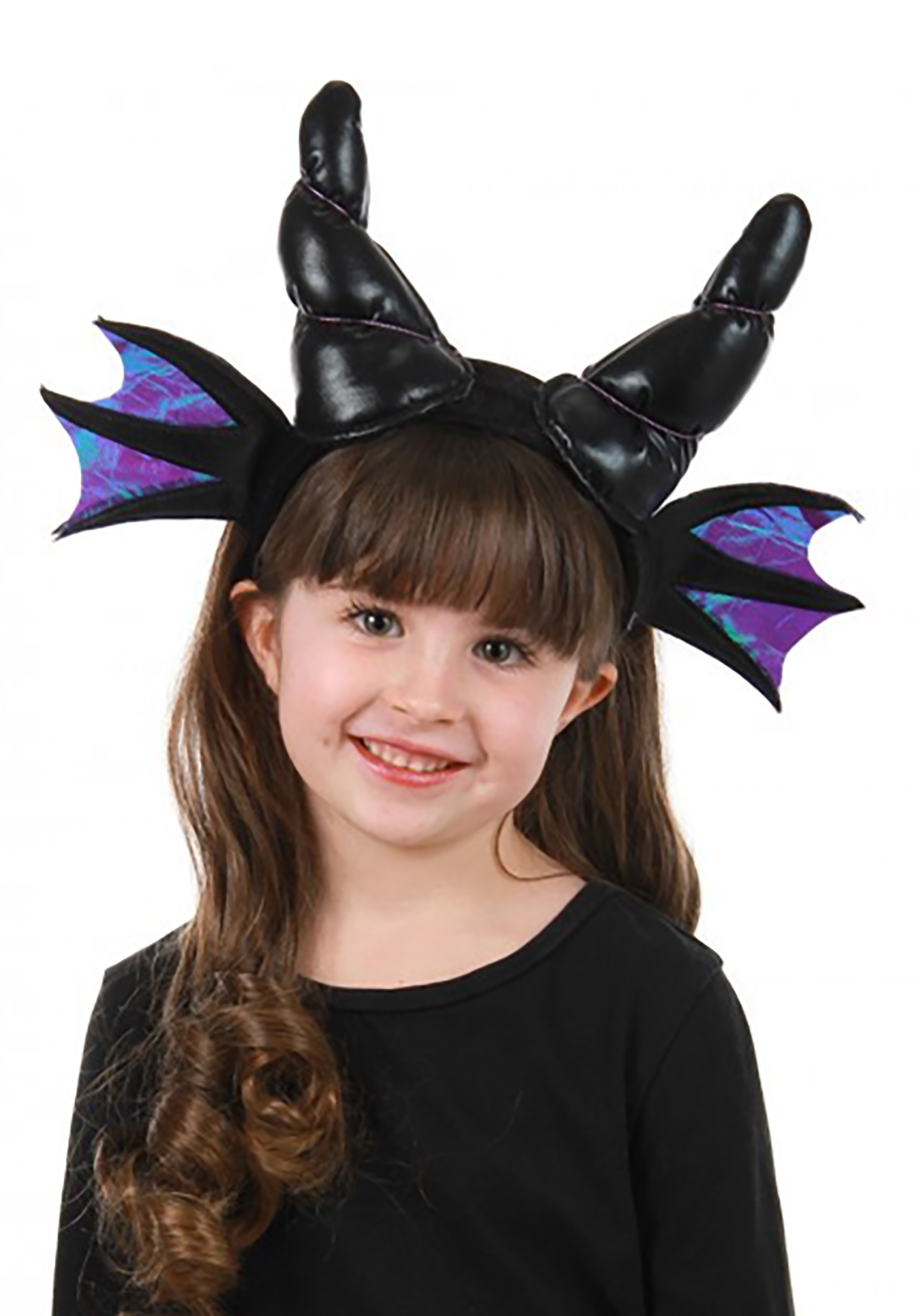 Plush Black Dragon Horns Headband