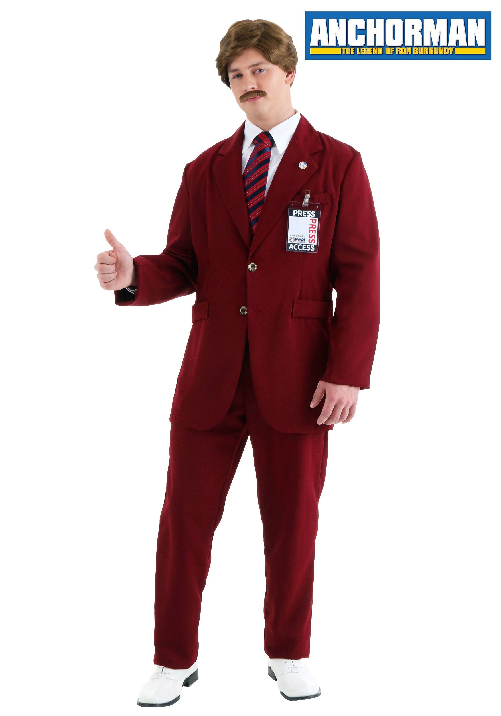 Deluxe Anchorman Ron Burgundy Men's Costume Suit