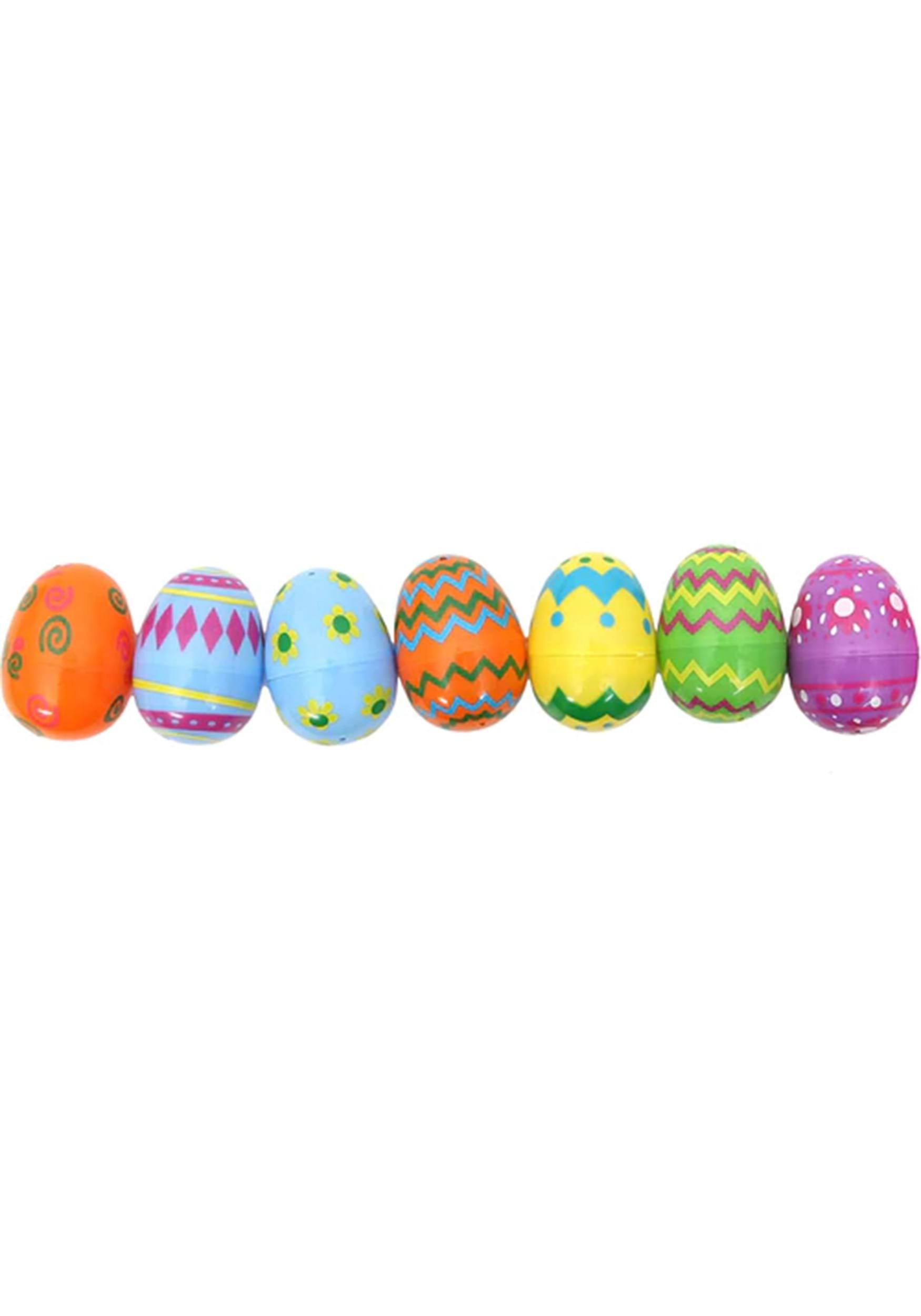 100 Piece 2.4-Inch Printed Plastic Egg Shells