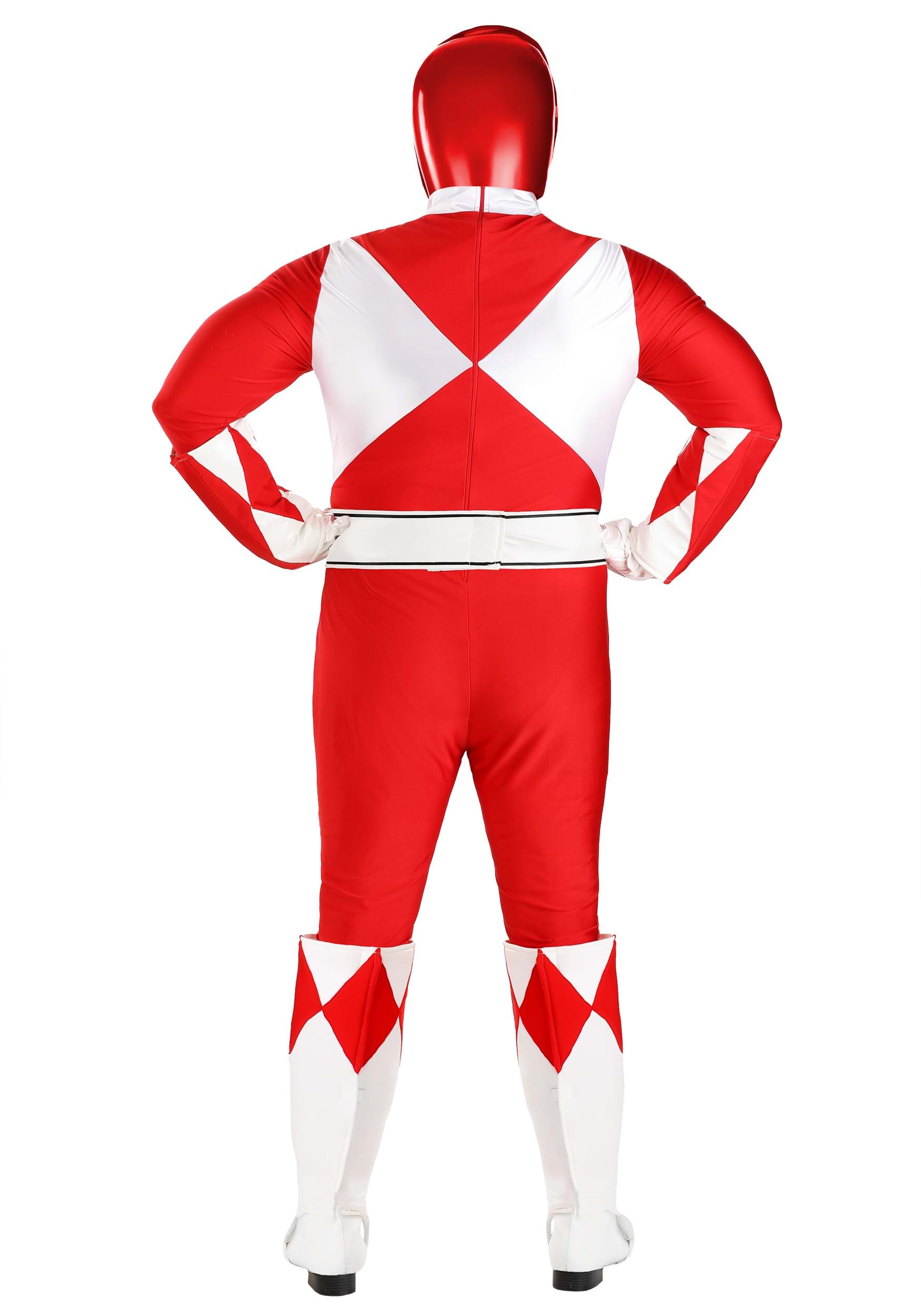 Men's Plus Size Power Rangers Authentic Red Ranger Costume