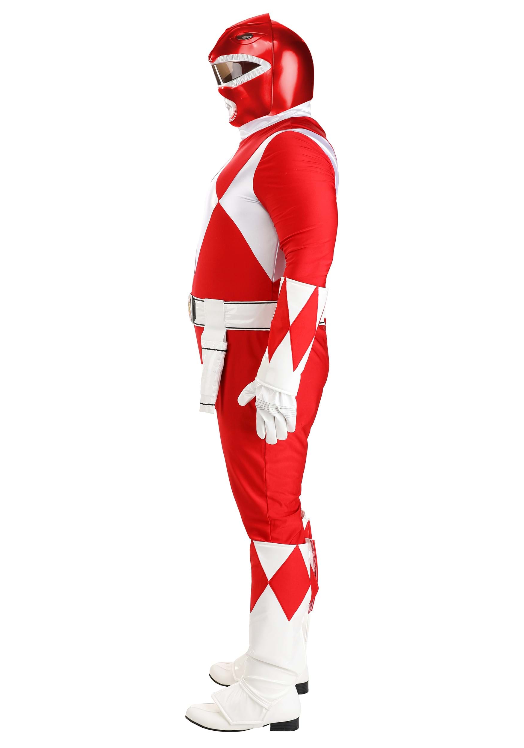 Men's Plus Size Power Rangers Authentic Red Ranger Costume