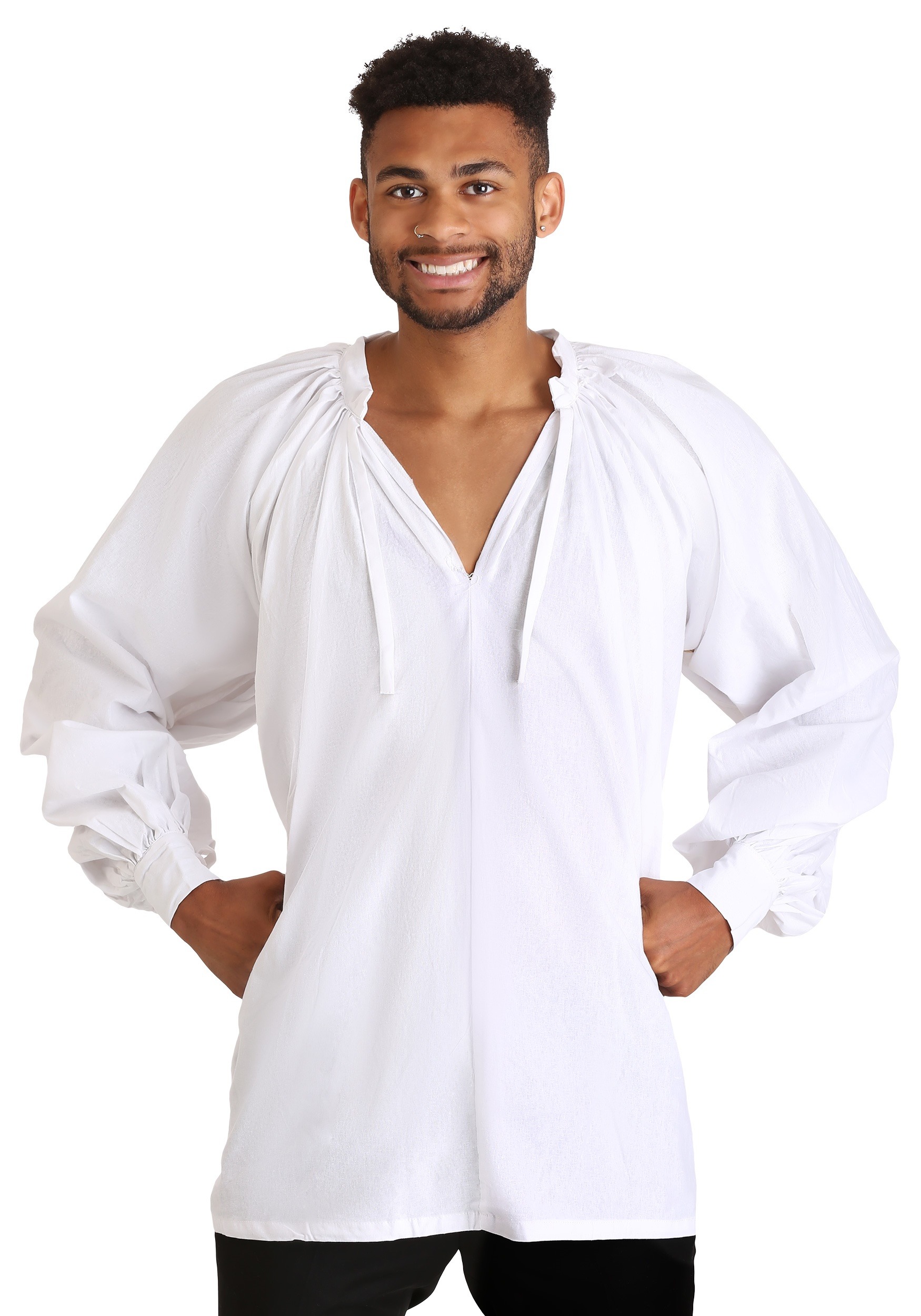 White Renaissance Peasant Shirt 1 White Renaissance Peasant Shirt