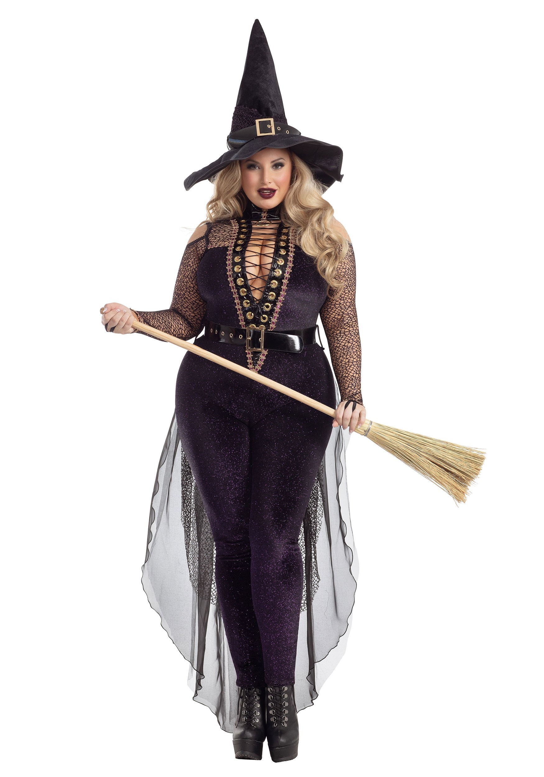 Plus Size Midnight Violet Witch Women's Costume