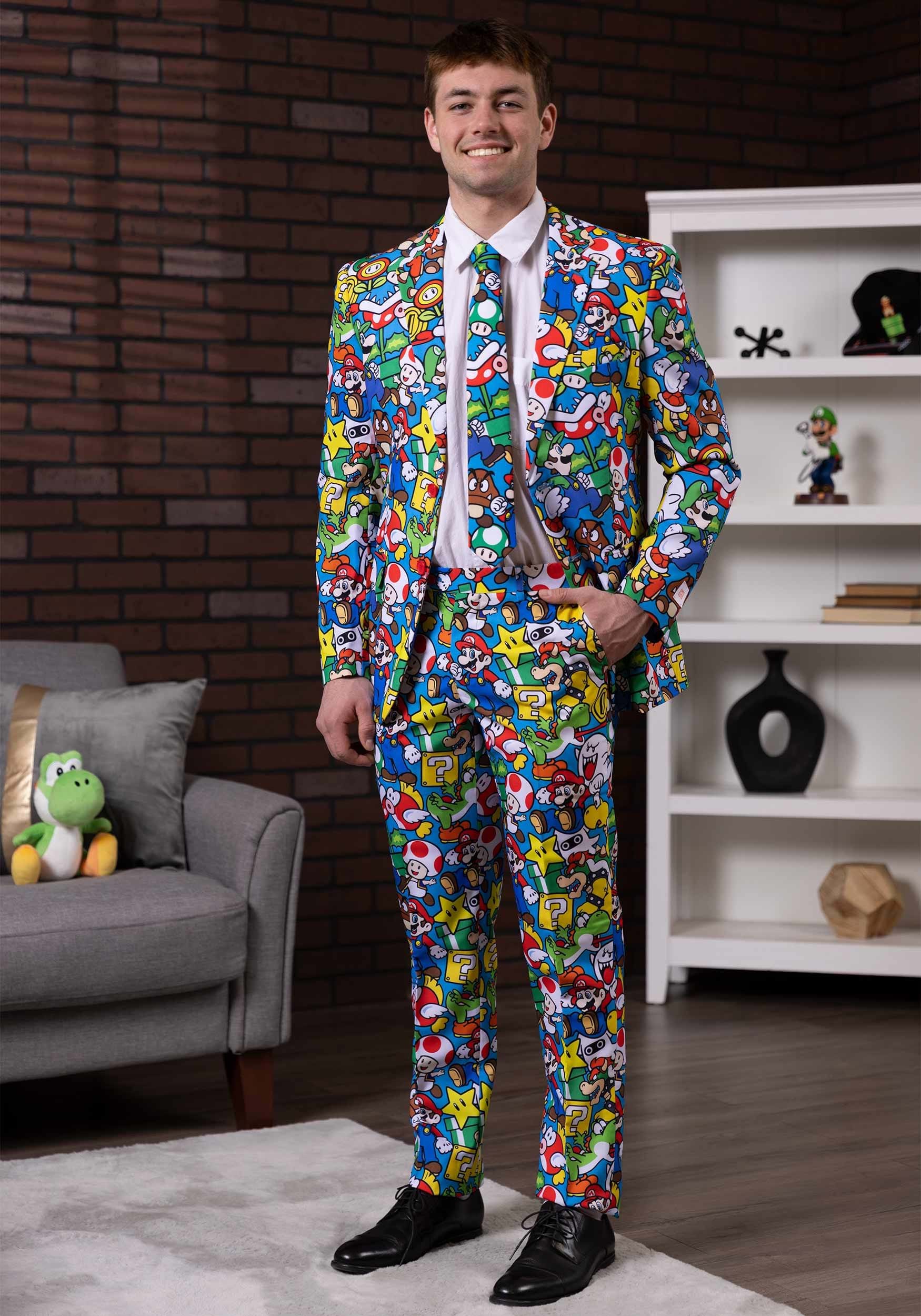 Opposuit Men's Super Mario Suit