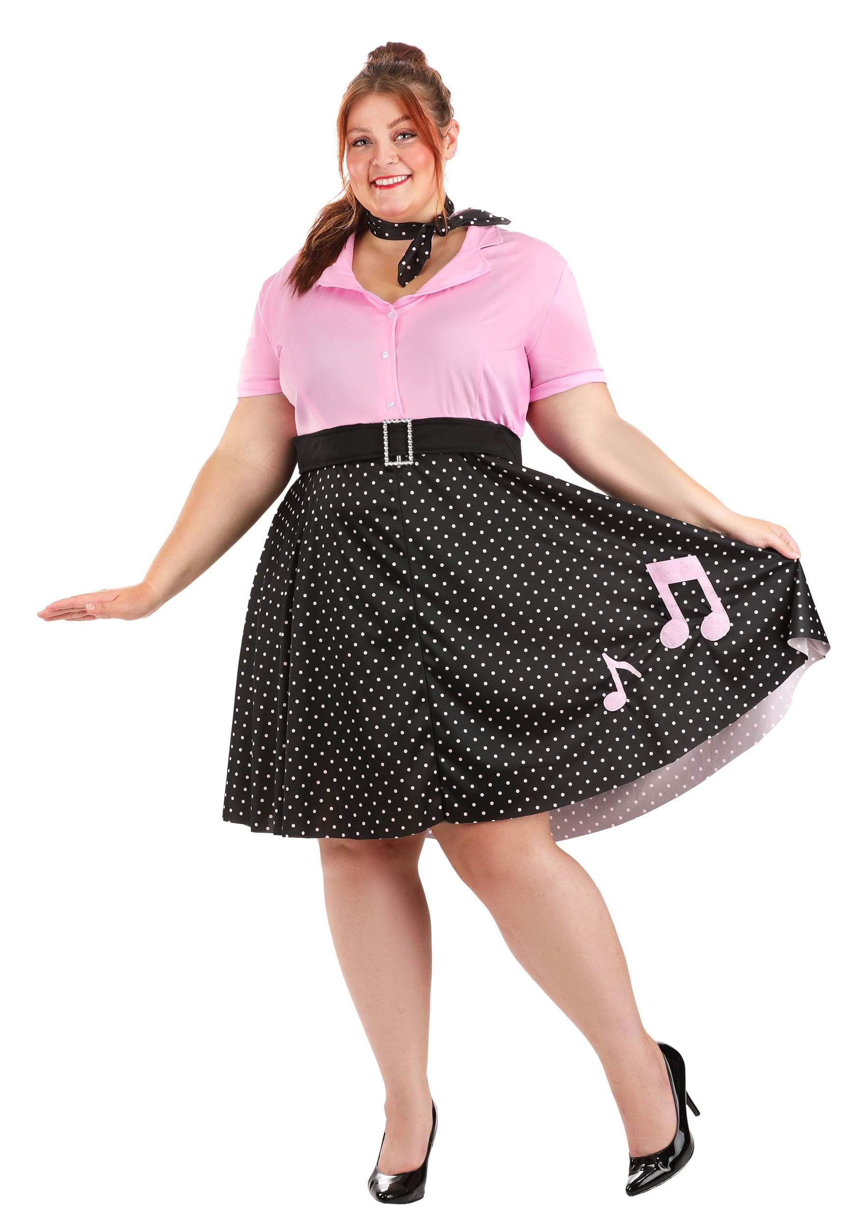 Plus Size Sock Hop Cutie Costume Dress for Women