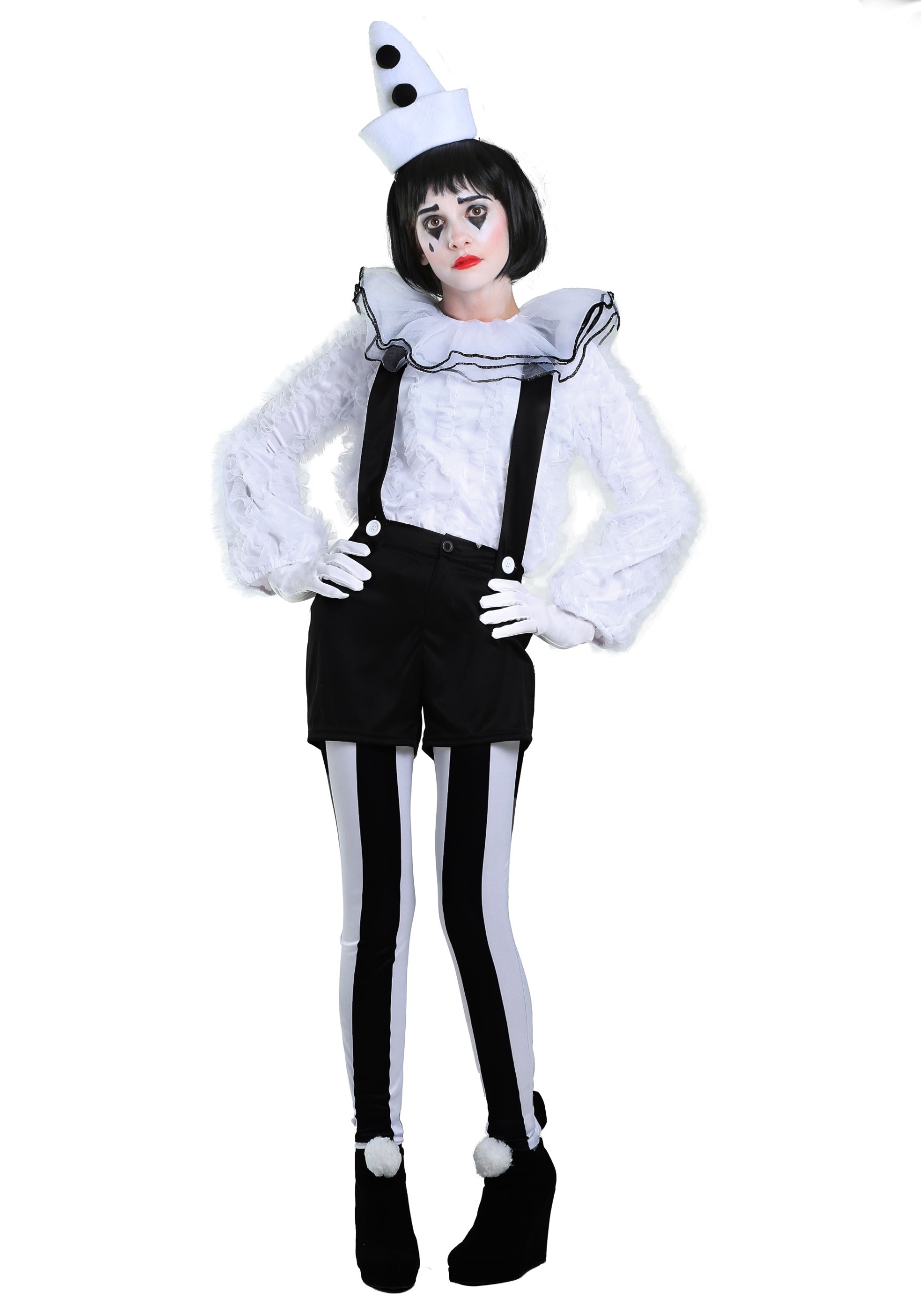 Women's Vintage Pierrot Clown Costume