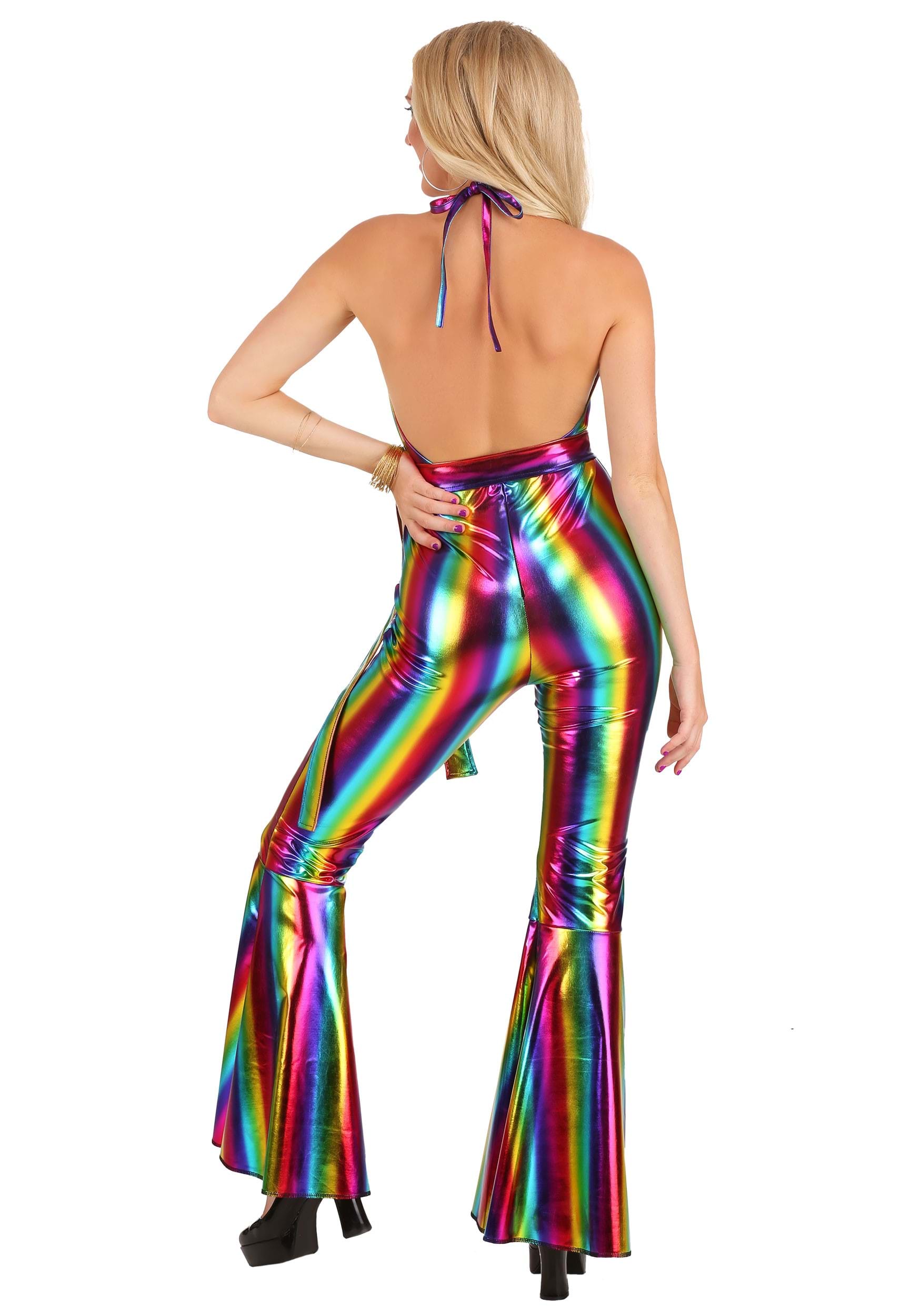Rainbow Rave Women's Disco Costume