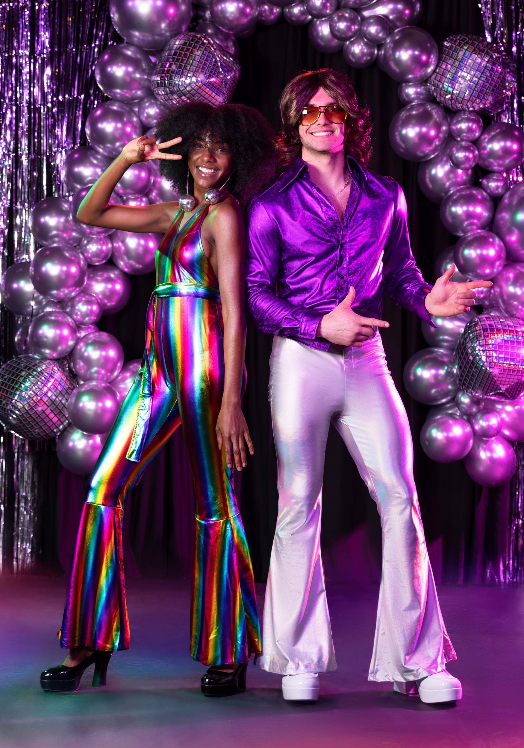 Rainbow Rave Women's Disco Costume