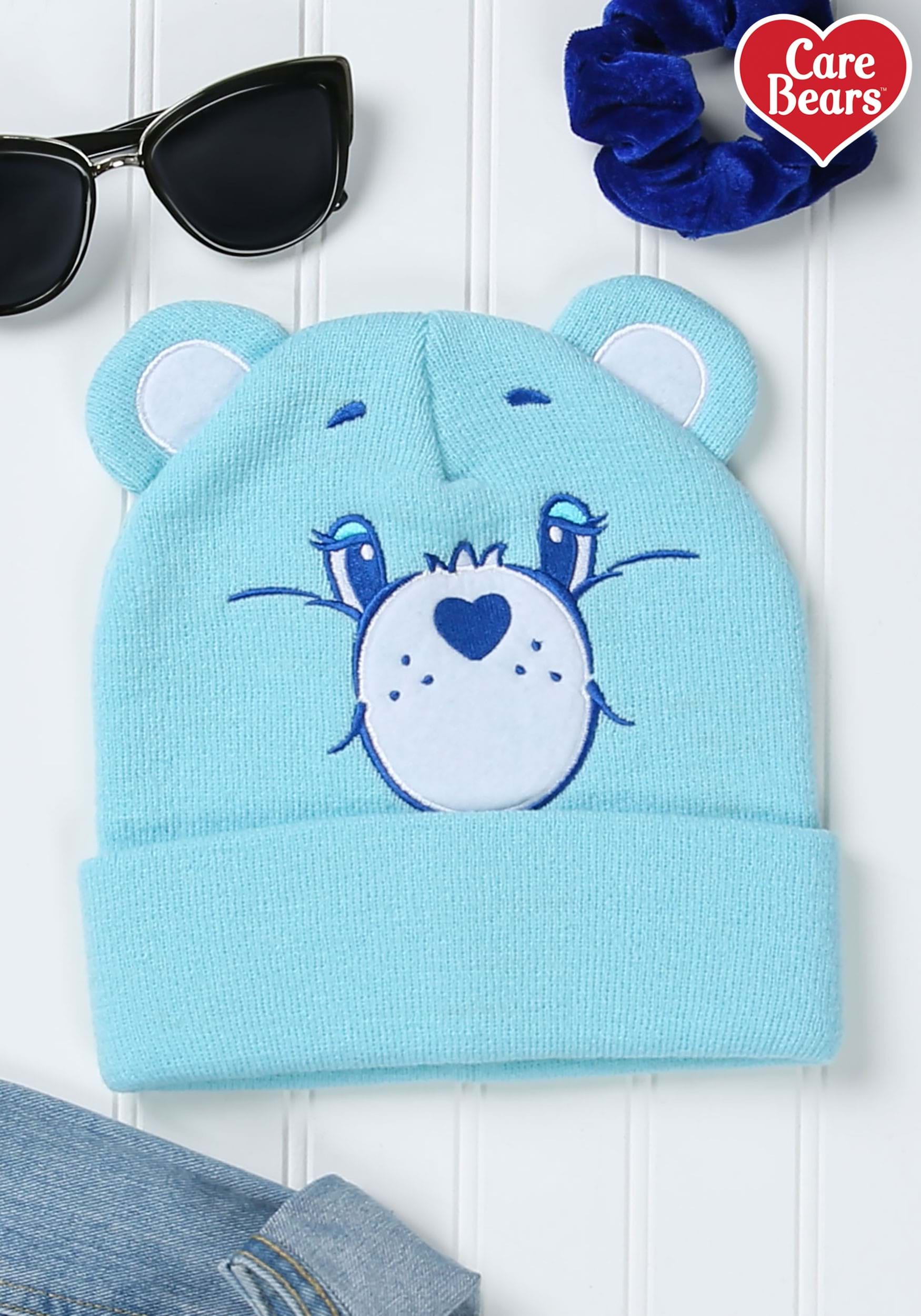 Blue Bedtime Bear Knit Hat