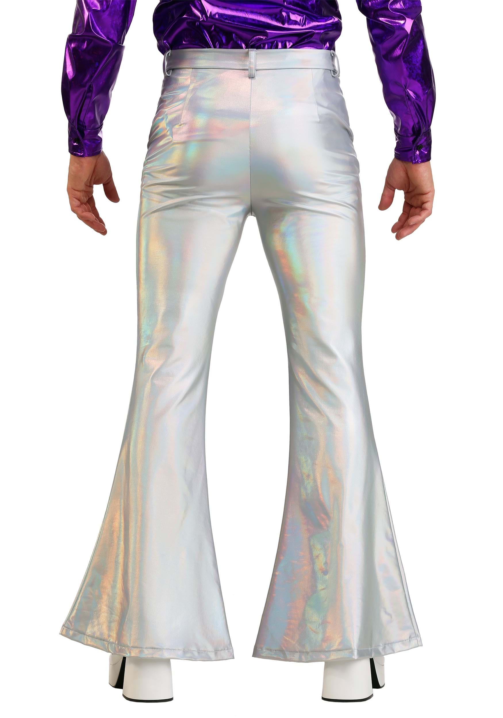 Holographic Disco Pants for Men