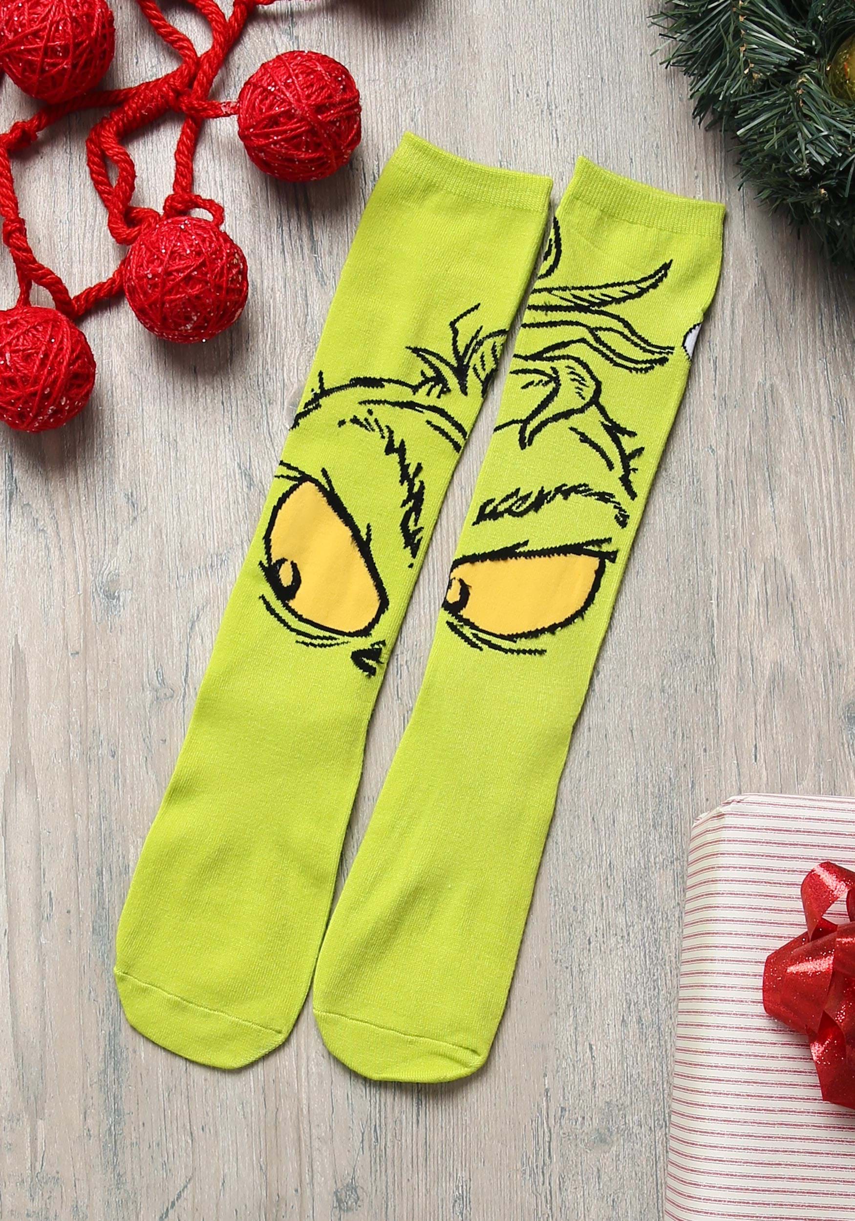 Women's The Grinch Knee High Socks 5 Women's The Grinch Knee High Socks