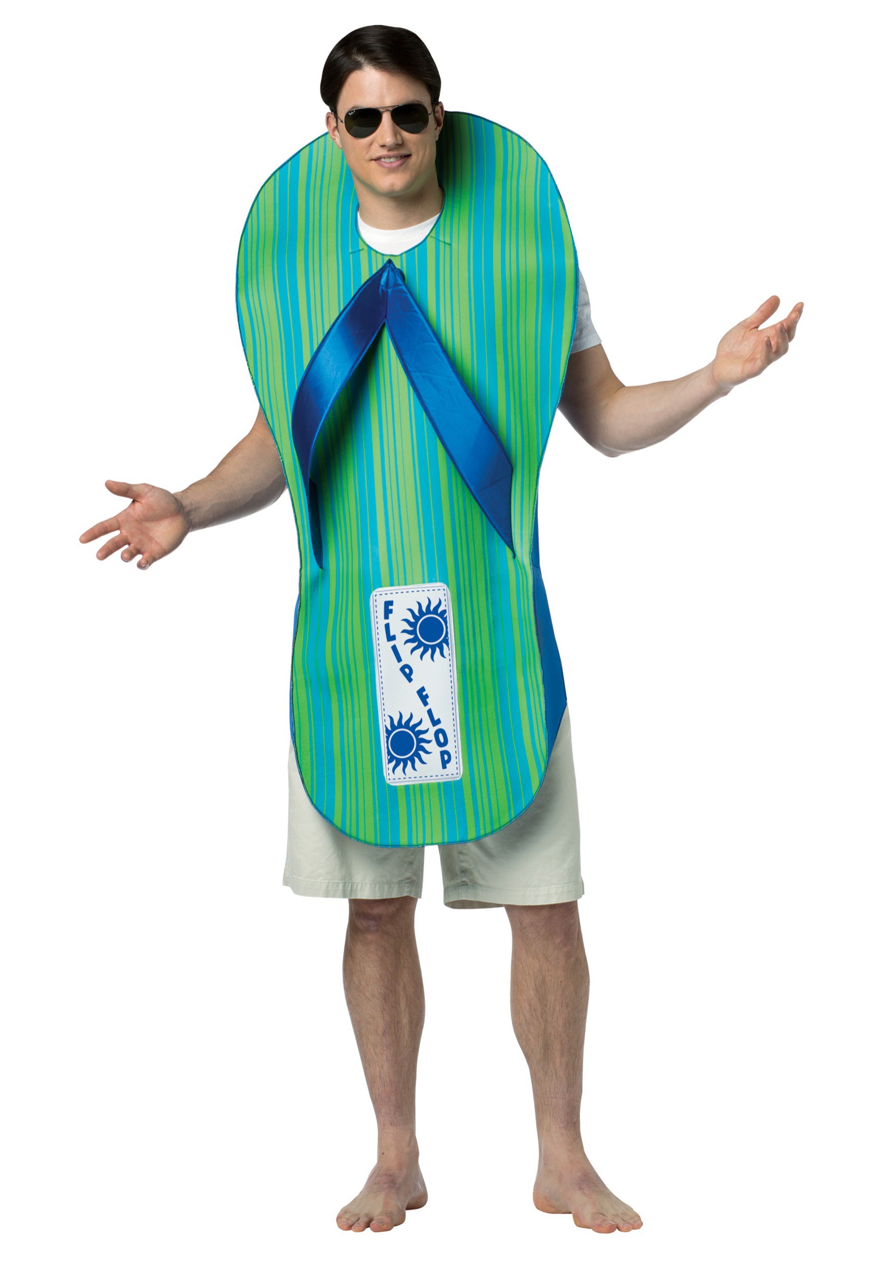Blue & Green Flip Flop Costume for Adults