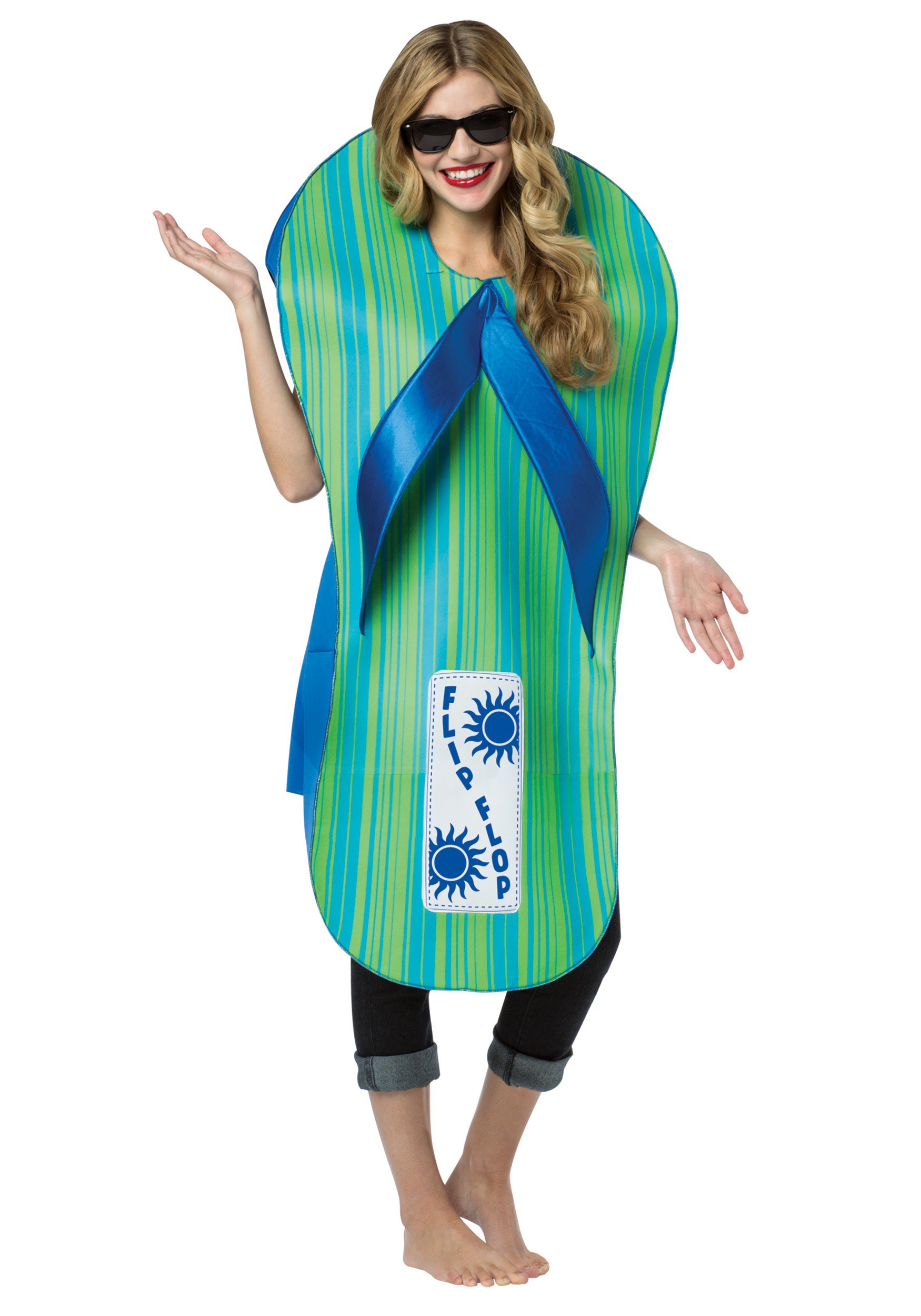 Blue & Green Flip Flop Costume for Adults