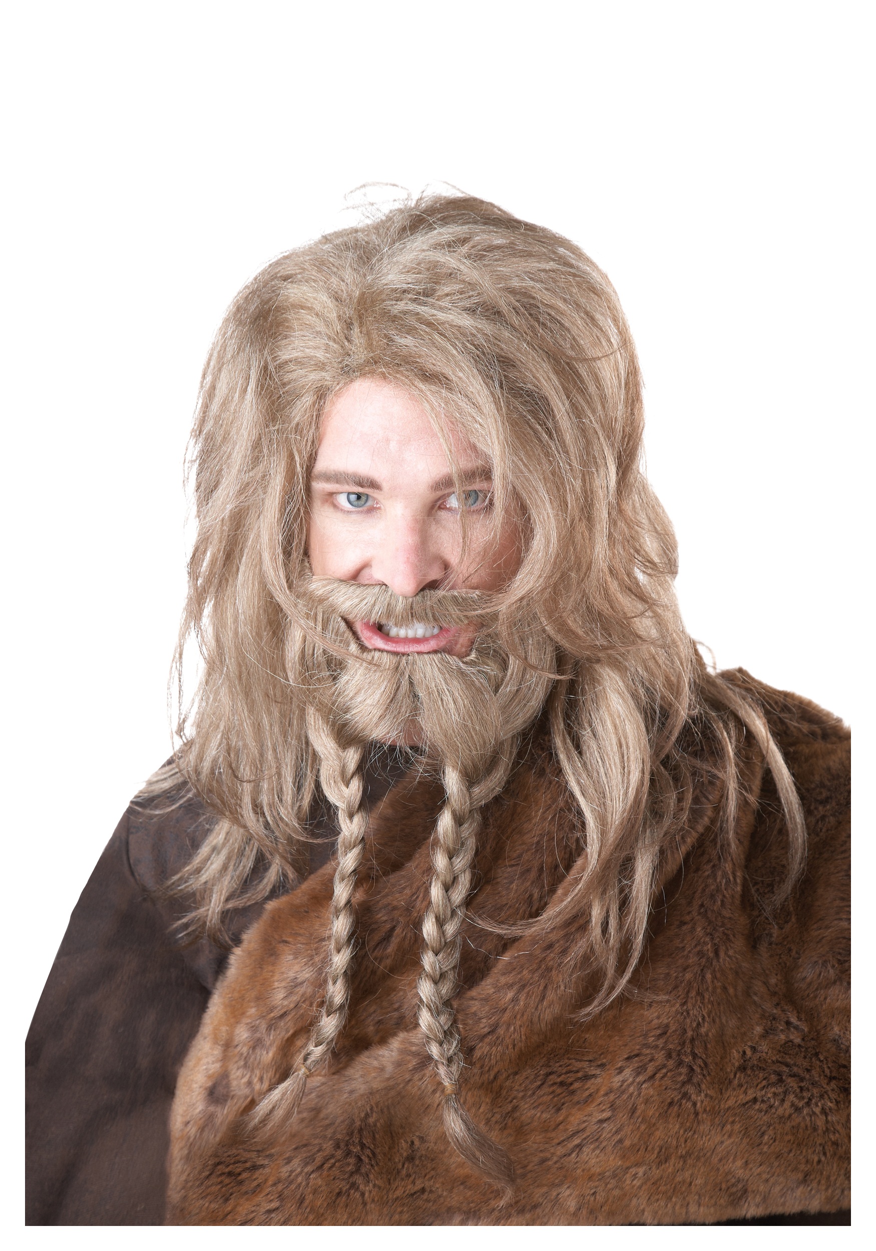 Blonde Viking Wig Beard and Mustache for Men