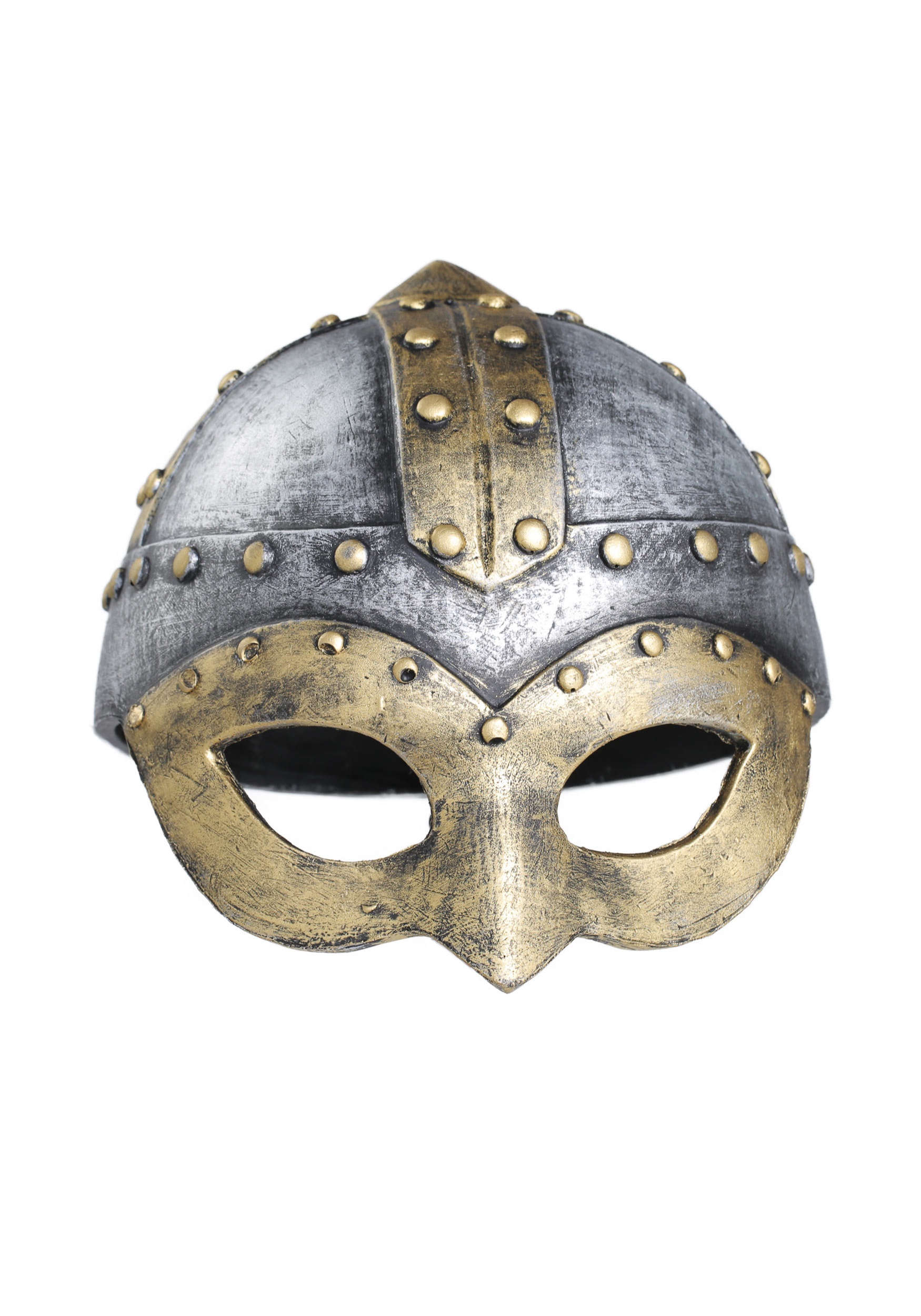 Silver and Gold Battle Viking Helmet for Kids