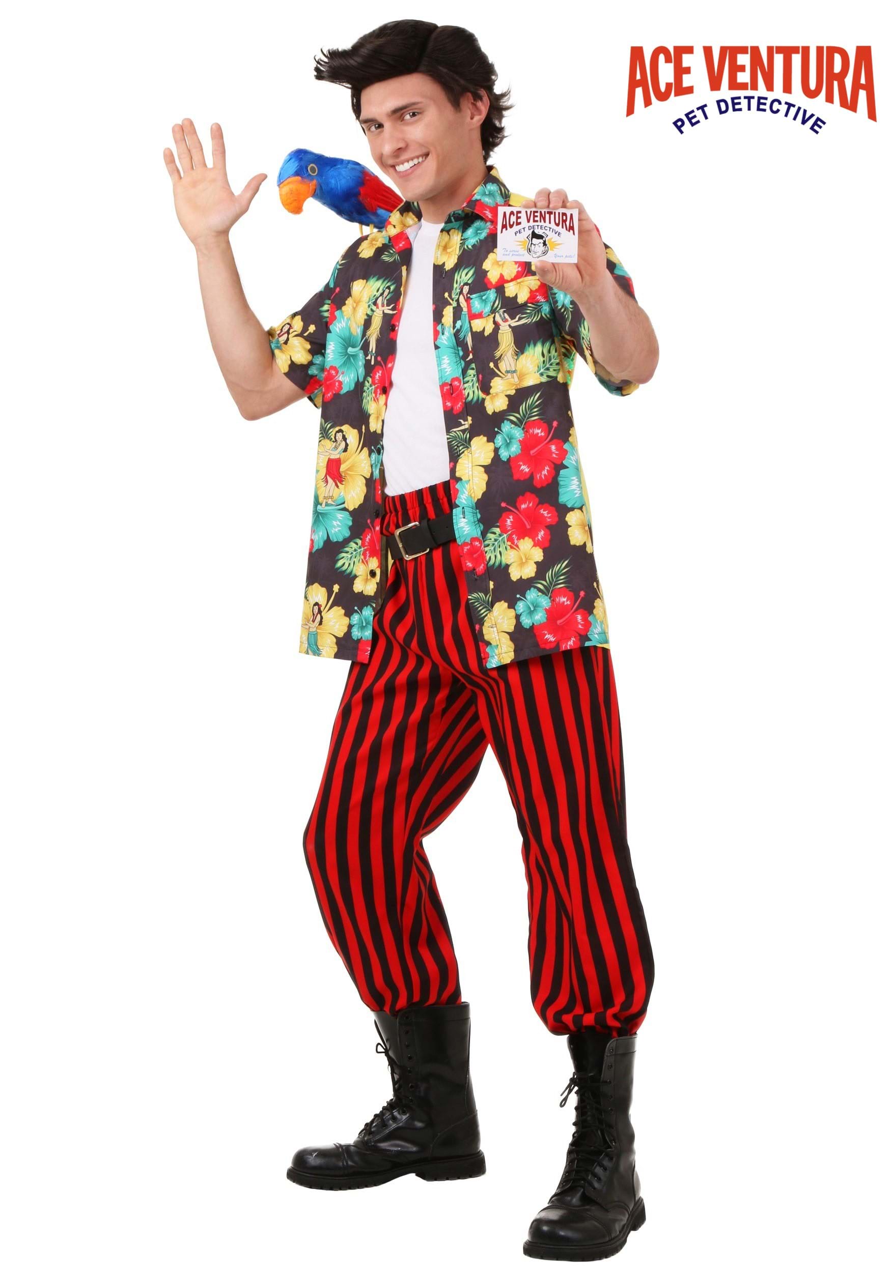 Ace Ventura Pet Detective Costume with Wig for Men