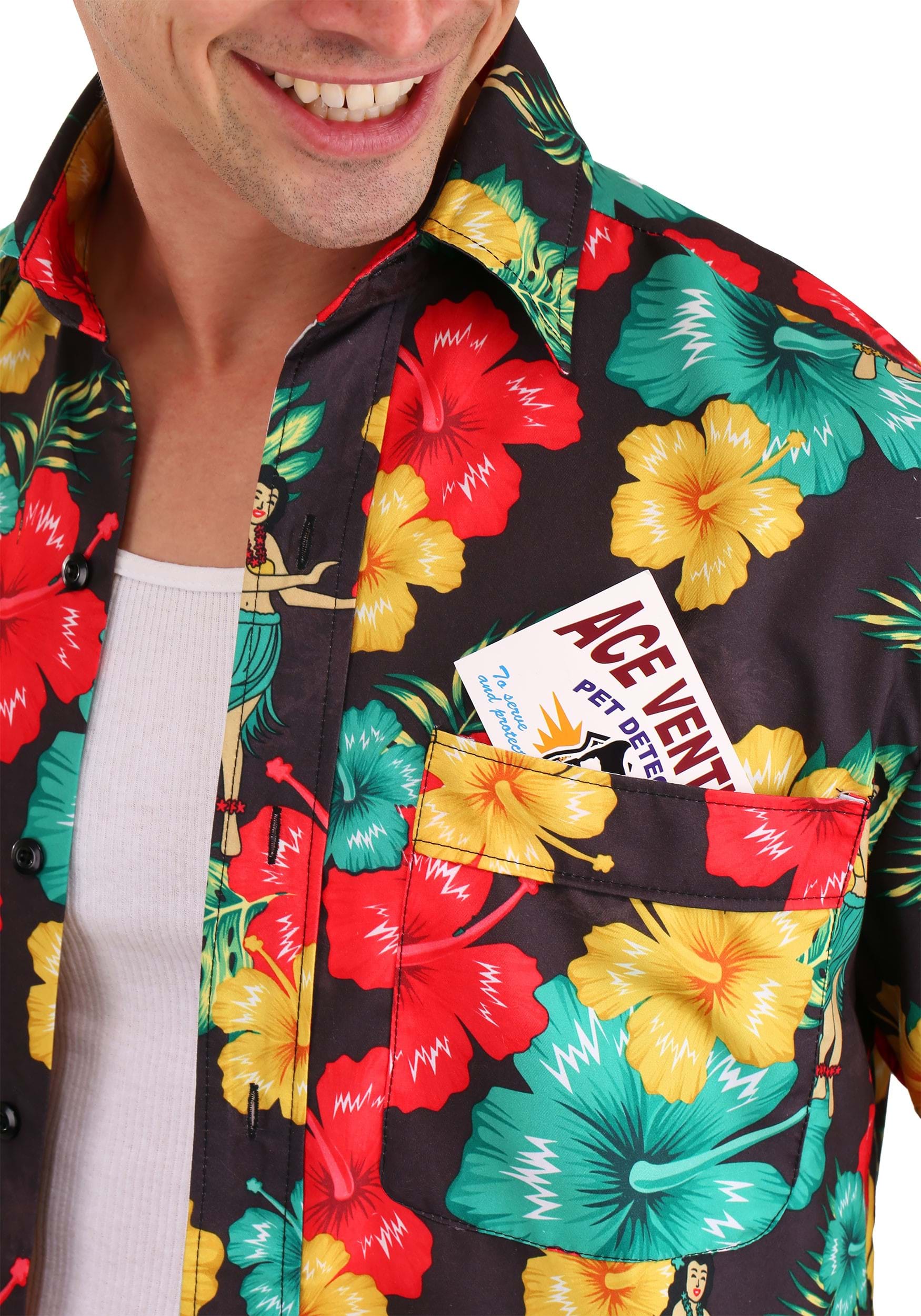 Ace Ventura Pet Detective Costume with Wig for Men