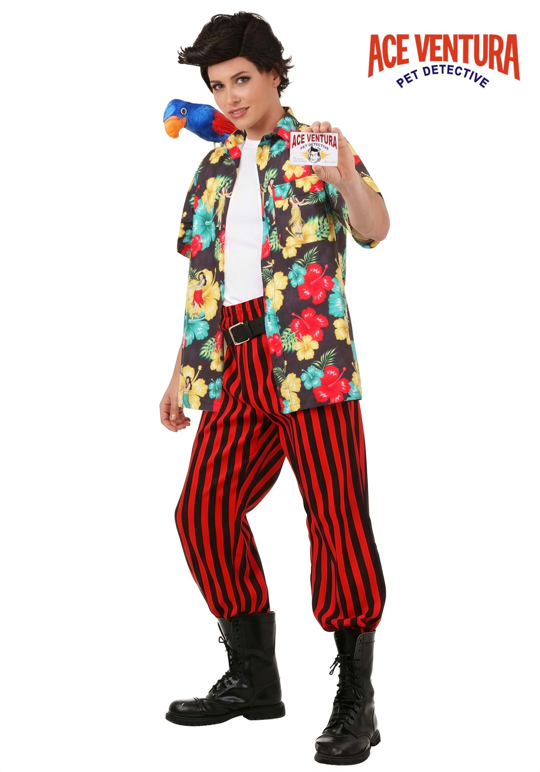 Ace Ventura Pet Detective Costume with Wig for Men