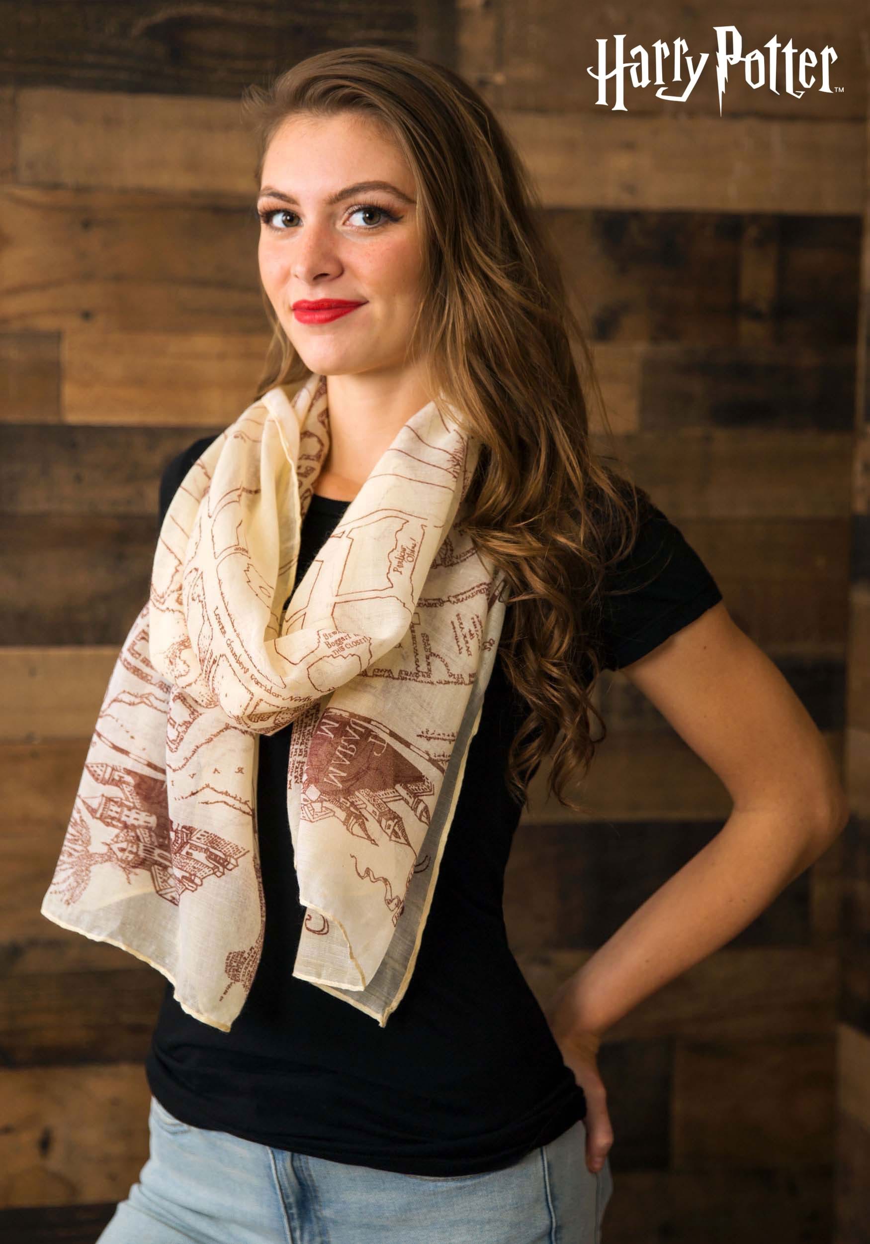 Marauders Map Harry Potter Lightweight Scarf 1 Marauders Map Harry Potter Lightweight Scarf