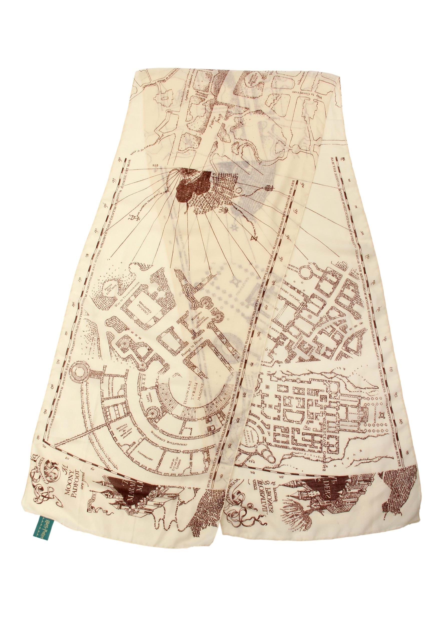 Marauders Map Harry Potter Lightweight Scarf 2 Marauders Map Harry Potter Lightweight Scarf