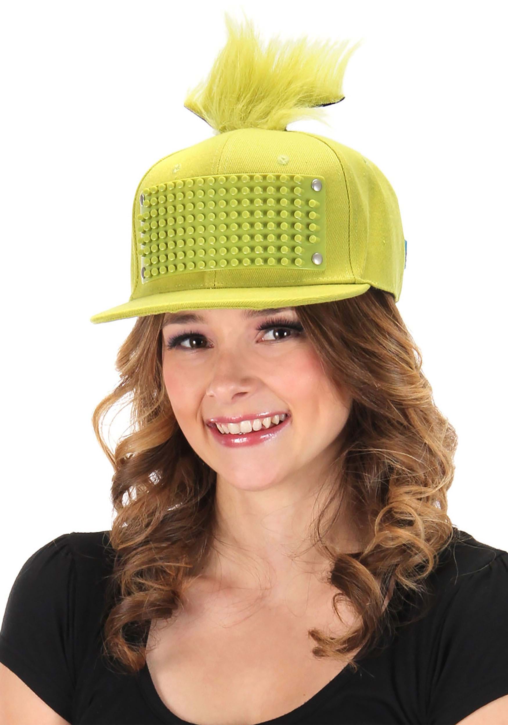 The Grinch Plastic Bricky Blocks Build-On Snapback Hat Kit 2 The Grinch Plastic Bricky Blocks Build-On Snapback Hat Kit