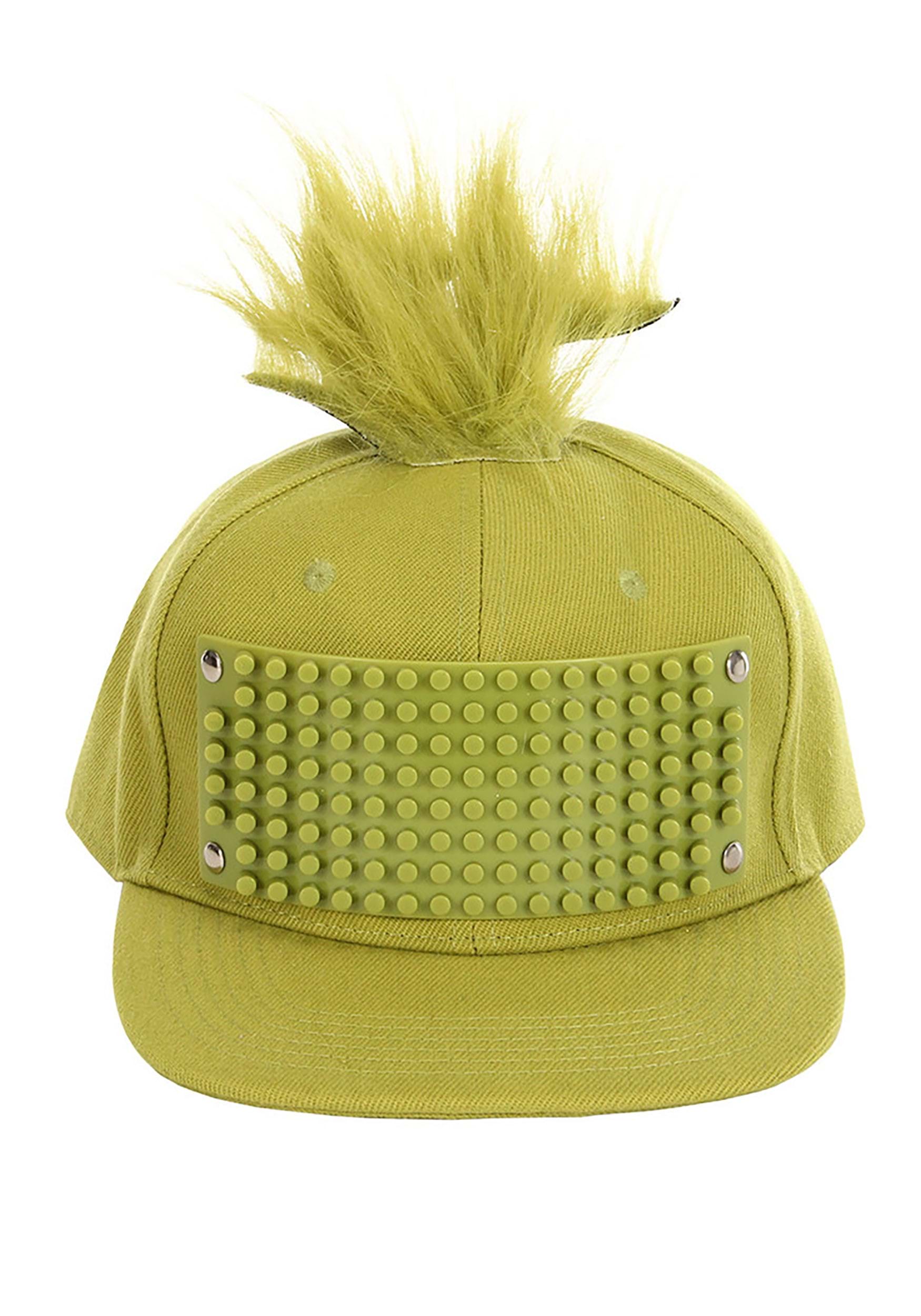 The Grinch Plastic Bricky Blocks Build-On Snapback Hat Kit 3 The Grinch Plastic Bricky Blocks Build-On Snapback Hat Kit