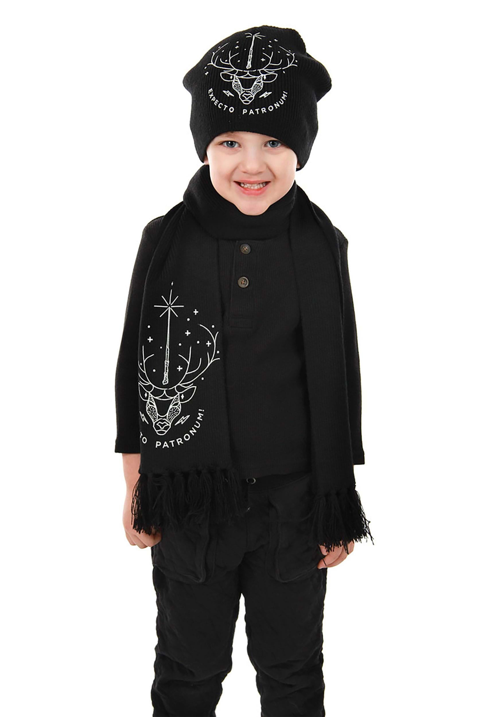 Glow Patronus Knit Black Beanie
