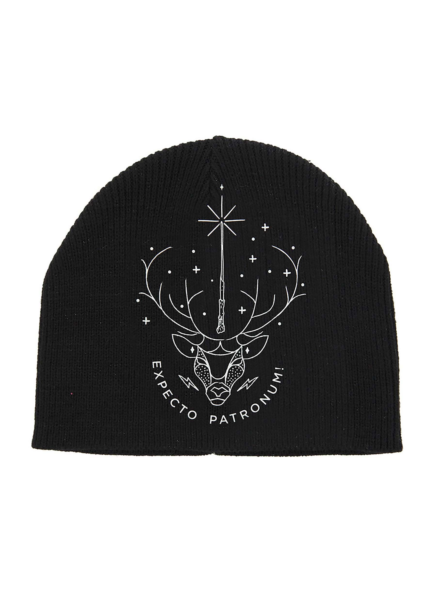 Glow Patronus Knit Black Beanie