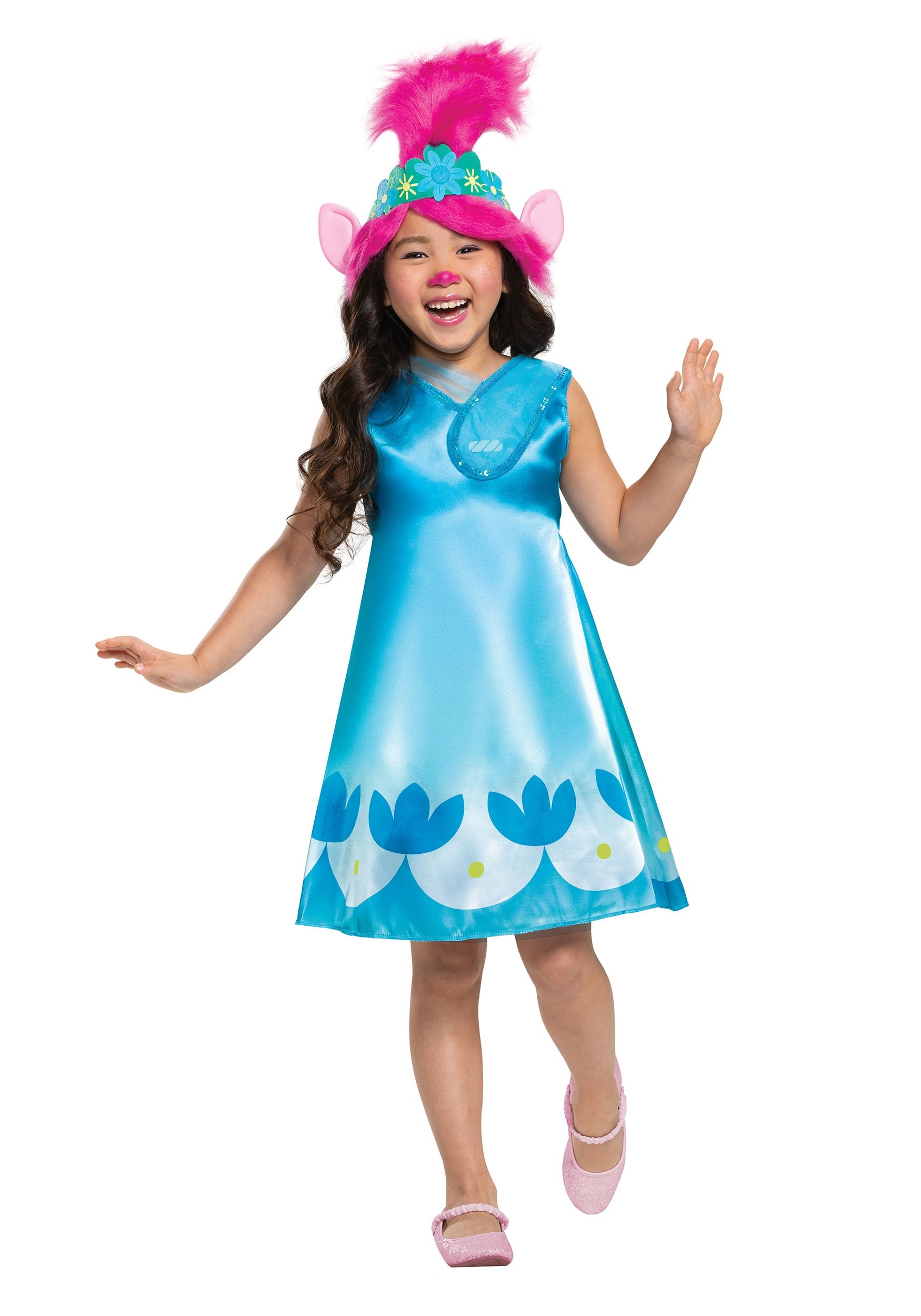 Girl's Trolls World Tour Classic Poppy Costume